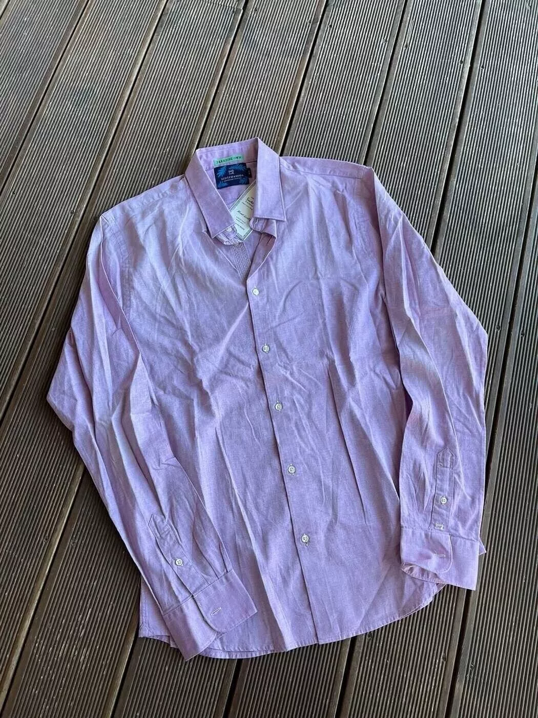 Scotch & Soda Shirts Button Ups Scotch & Soda Pink Solid Button Shirt Scotch&Soda L