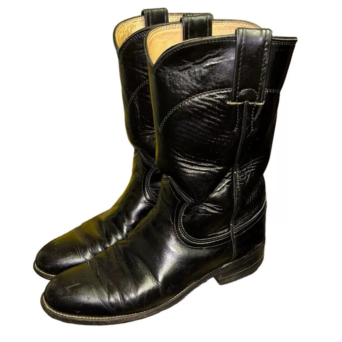 Justin Boots Justin Black Classic Roper Boots
