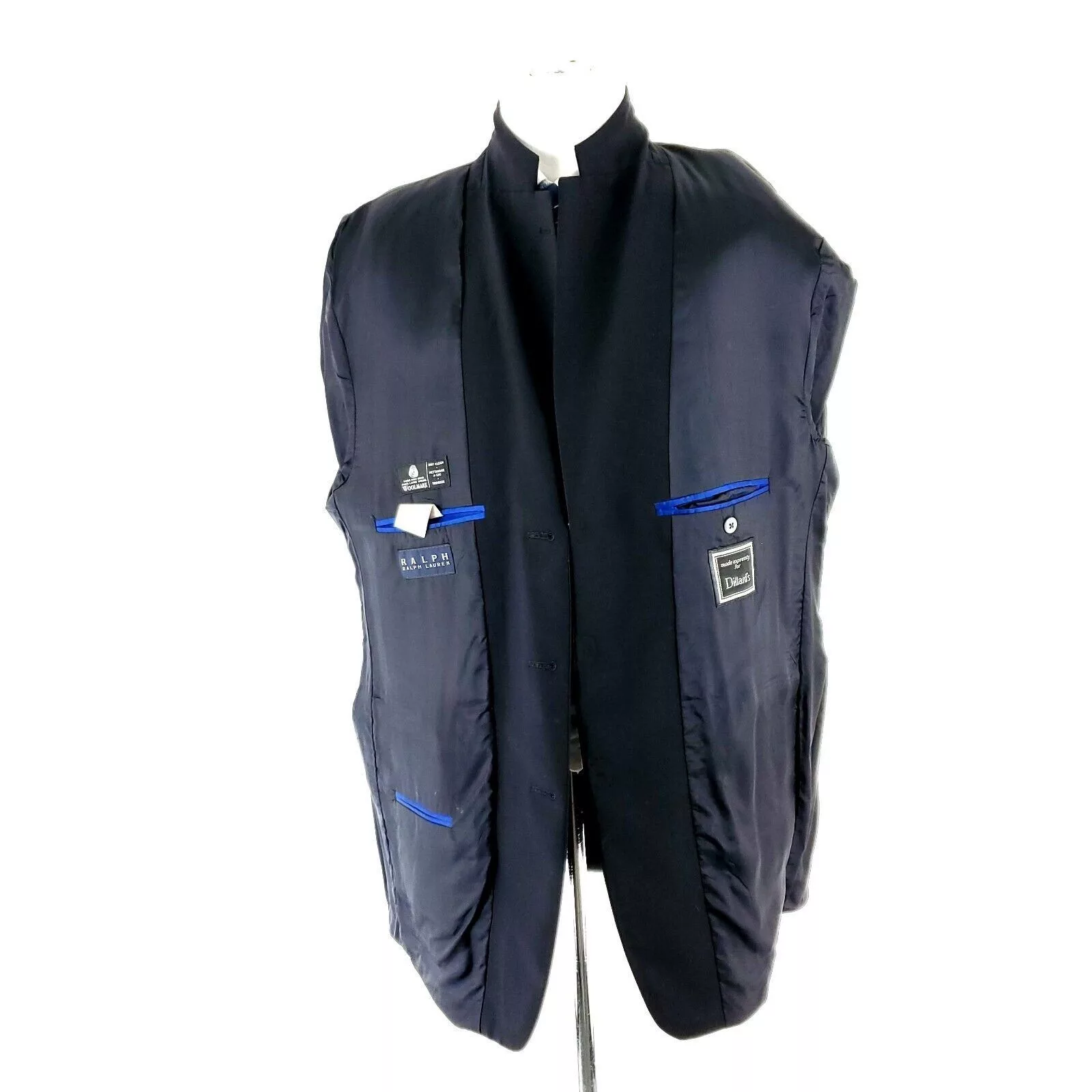 Ralph Lauren Blazers Ralph Lauren Wool 3 Button Blazer 46L Blue Solid