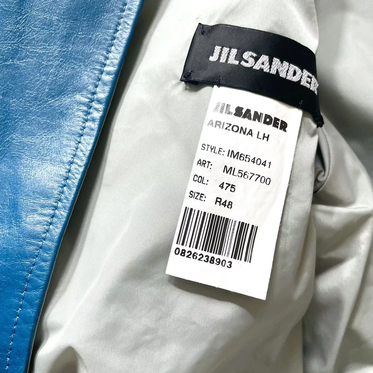 Jil Sander Leather Jackets Jil Sander Teal Leather Jacket Blue