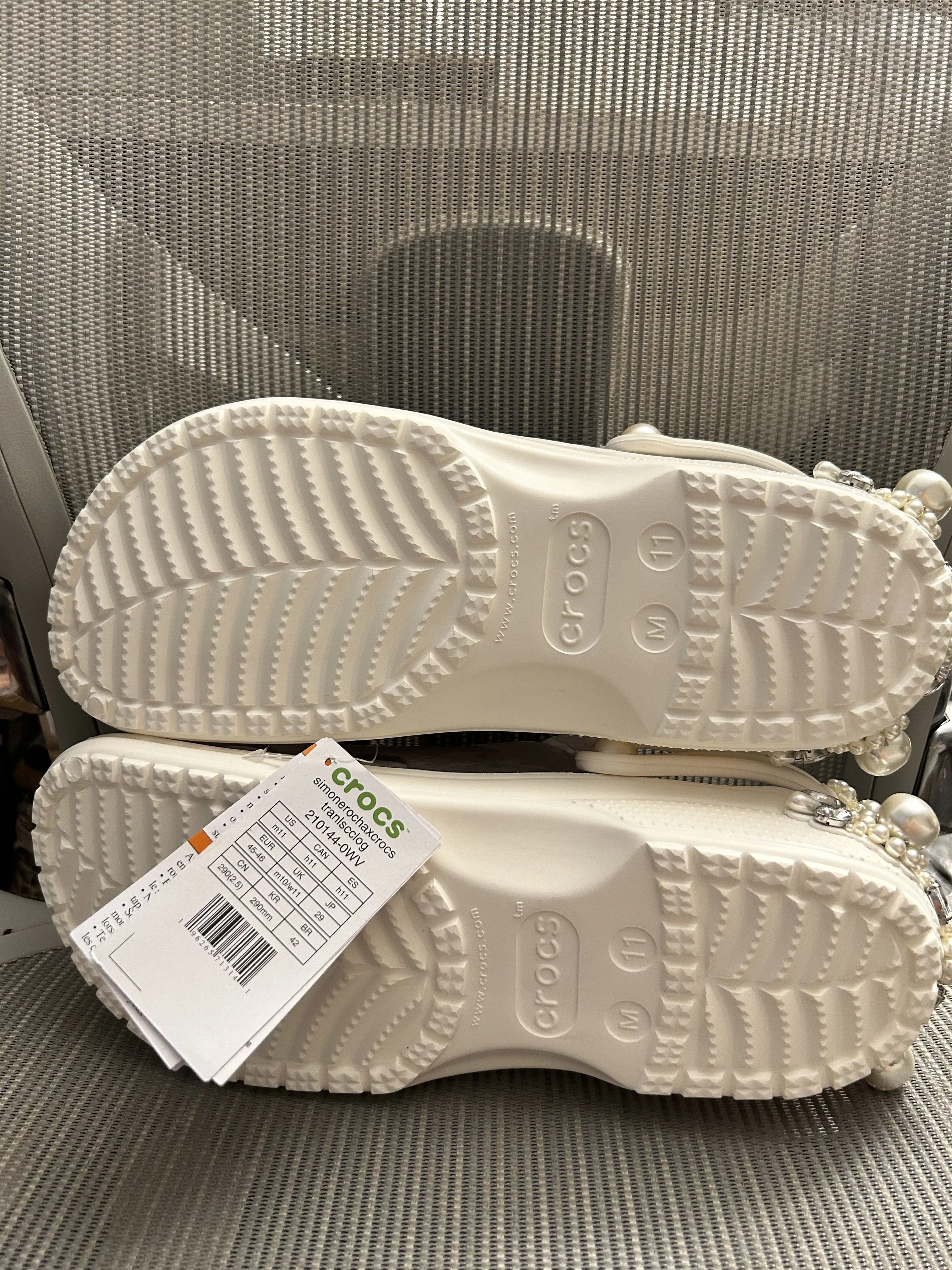 Crocs Slip Ons Crocs × Simone Rocha Crocs Classic Clog Simone Rocha Translucent (210144-0WV) White