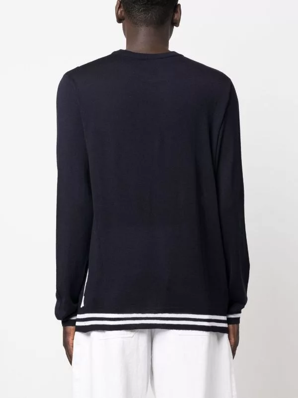 Balmain Sweaters Balmain o1w1db10624 Maxi Monogram Wool Sweater in Black