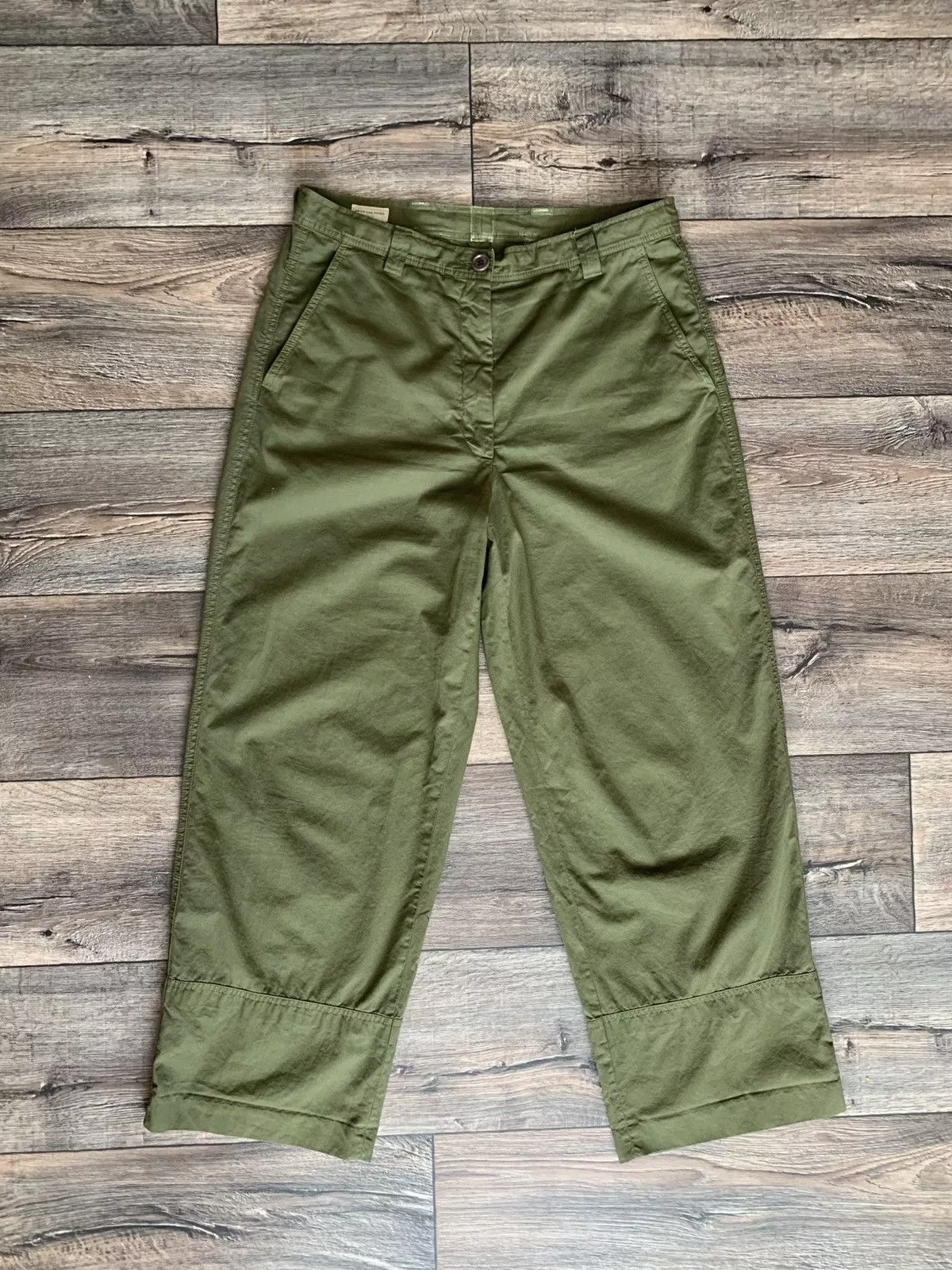 Dries Van Noten Pants Dries Van Noten Dreis Van Noten Women’s Wide Straight Light Khaki Pants Brown