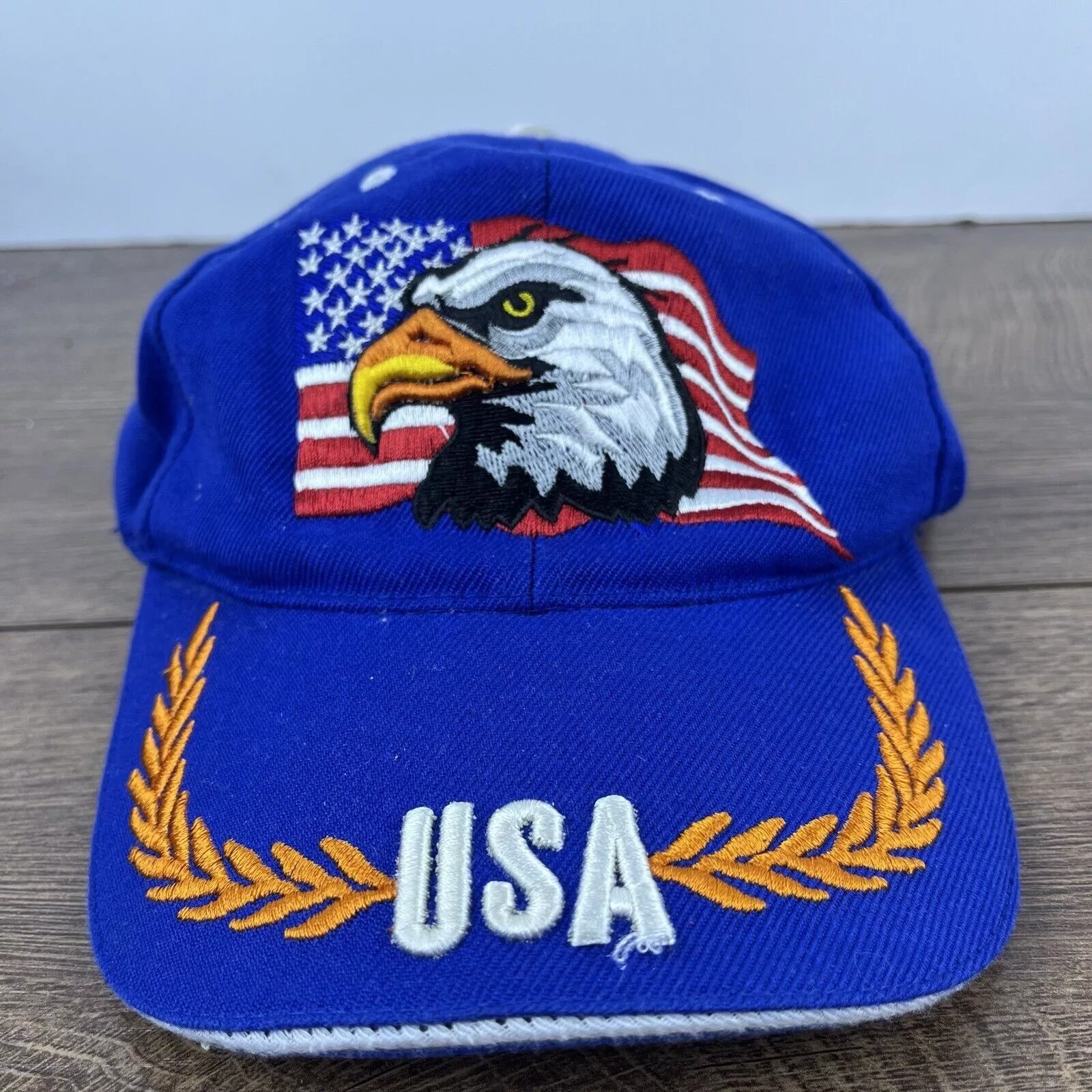 Other Hats Other Bald Eagle Hat USA American Flag Hat Blue Adjustable Hat Blu