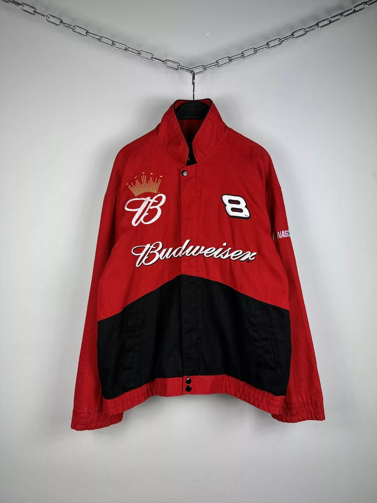 Budweiser Light Jackets Budweiser × NASCAR × Vintage Vintage NASCAR Budweiser Racing Jacket Y2K Red