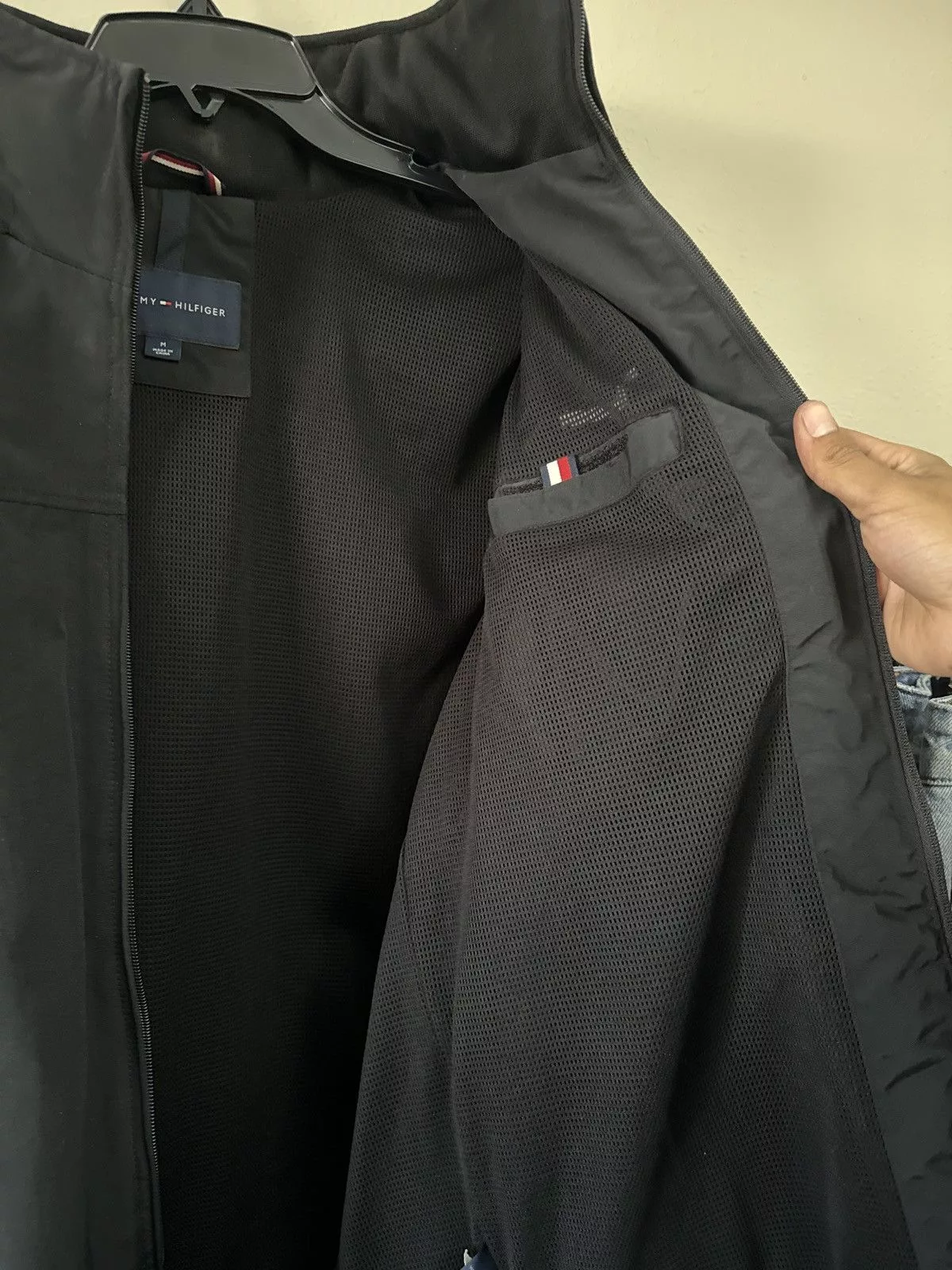Tommy Hilfiger Light Jackets Tommy Hilfiger × Vintage Tommy Hilfiger Windbreaker Black Streetwear