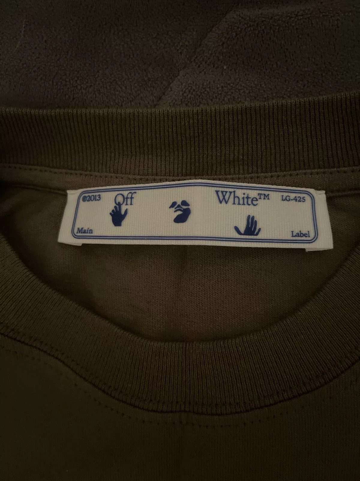 Off-White Short Sleeve T Shirts Negative Mark Green OFF-WHITE Skate Tee