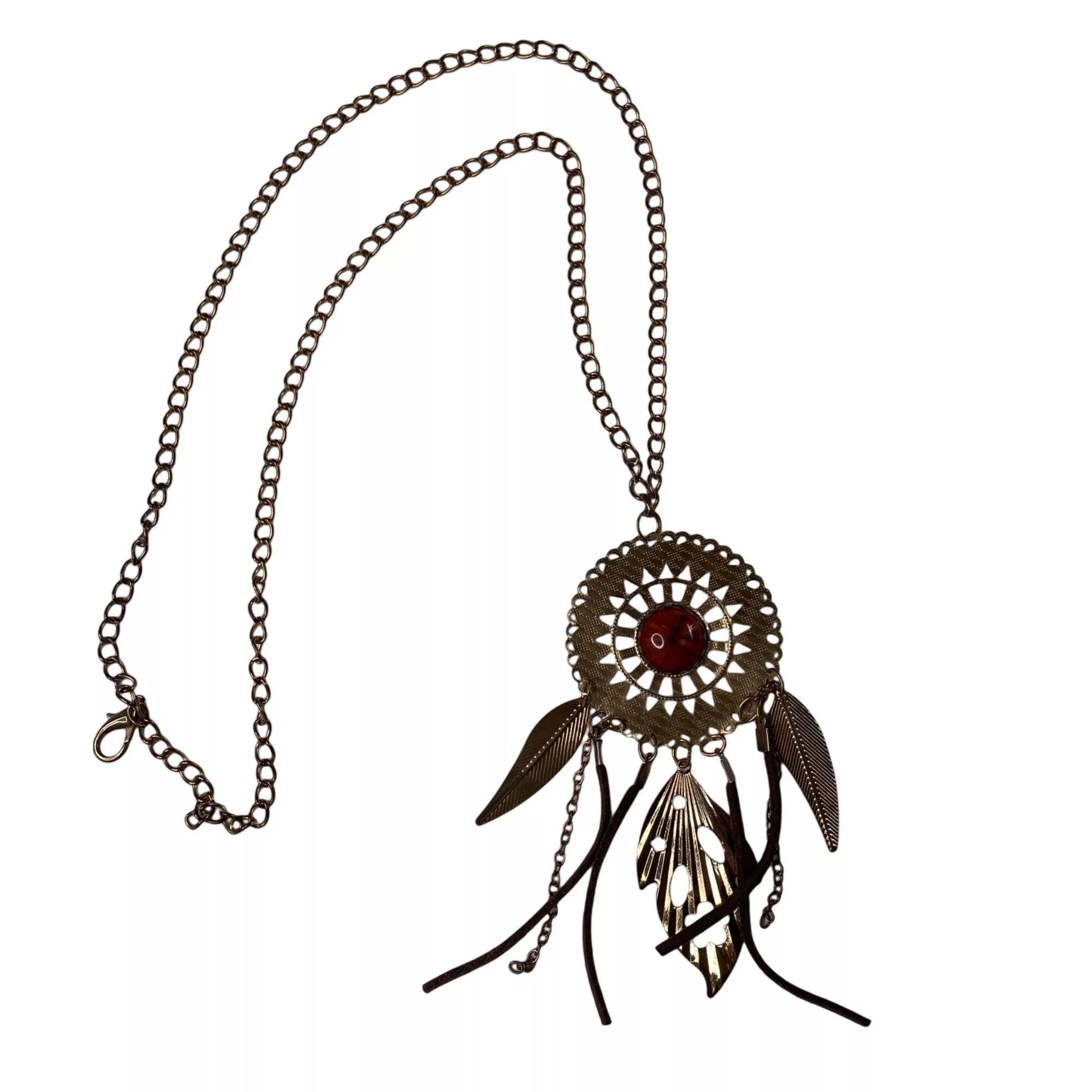 Other Necklaces Other Sun Catcher Statement Necklace Boho Chic Dream Catcher Tasse Gold