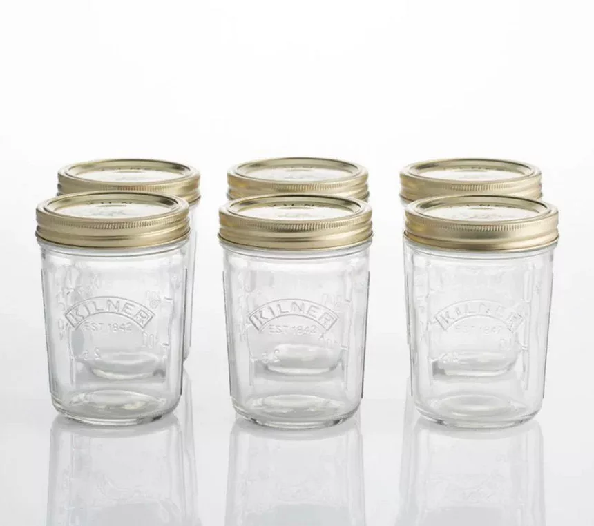 S/6 12 FL OZ WIDE CAN JAR W/TR