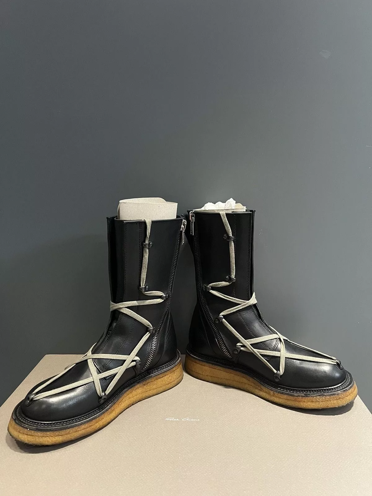 Rick Owens Boots Rick Owens FW17 Glitter Pentagram Creeper boots sz39.5 Black