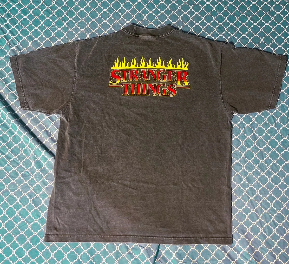 Pacsun Short Sleeve T Shirts Stranger Things x PacSun T-Shirt Acid Wash (Men’s Large) Gray