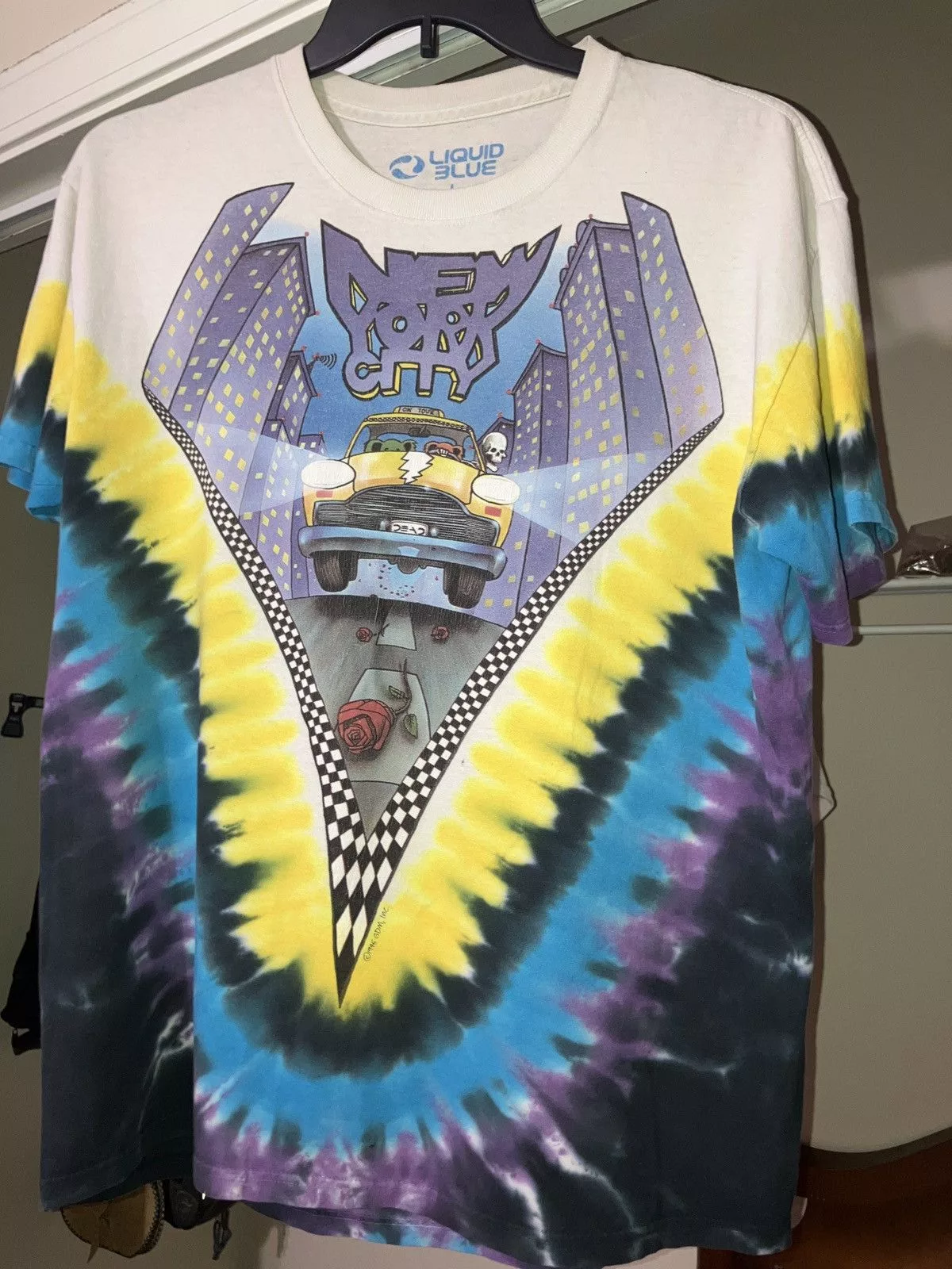 Liquid Blue Short Sleeve T Shirts Liquid Blue GRATEFUL DEAD TAXI NYC MADISON SQUARE GARDEN SHIRT Multi