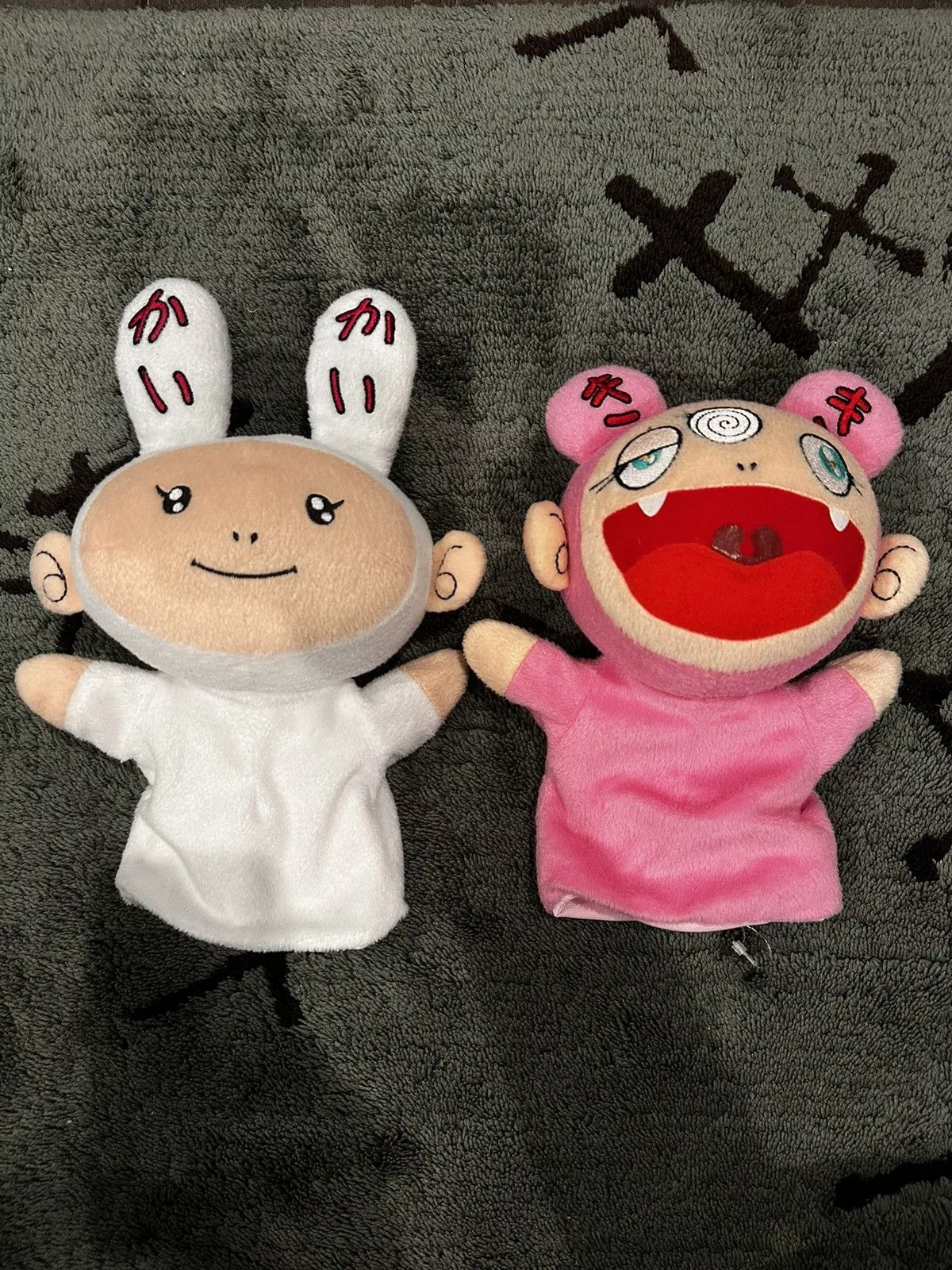 Takashi Murakami Miscellaneous Takashi Murakami KaiKai KiKi Plush Hand Puppets White