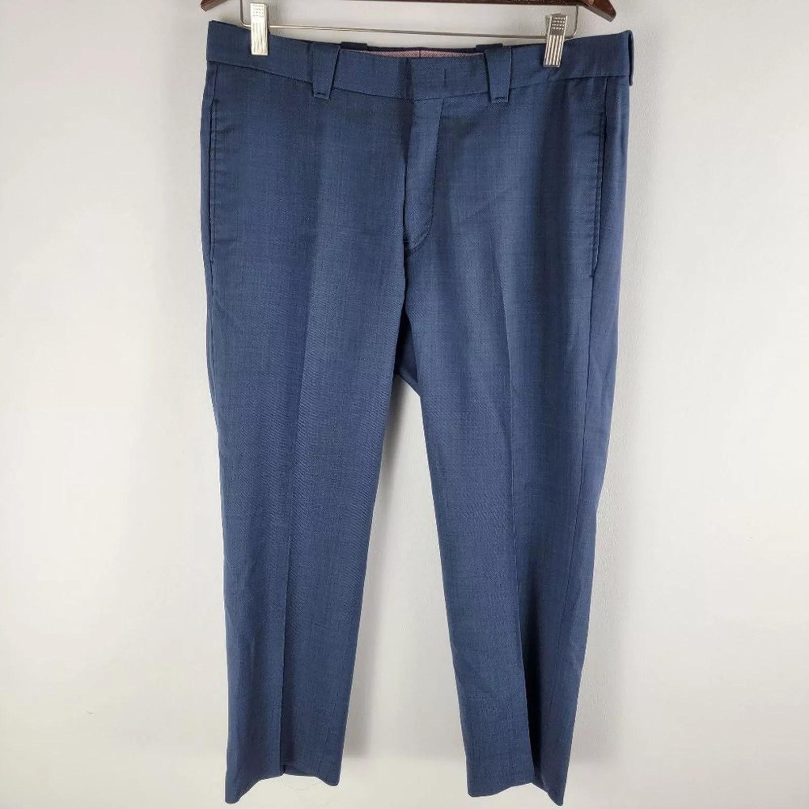 Incotex Casual Pants incotex inside ivory 100% wool pants blue size 34x26