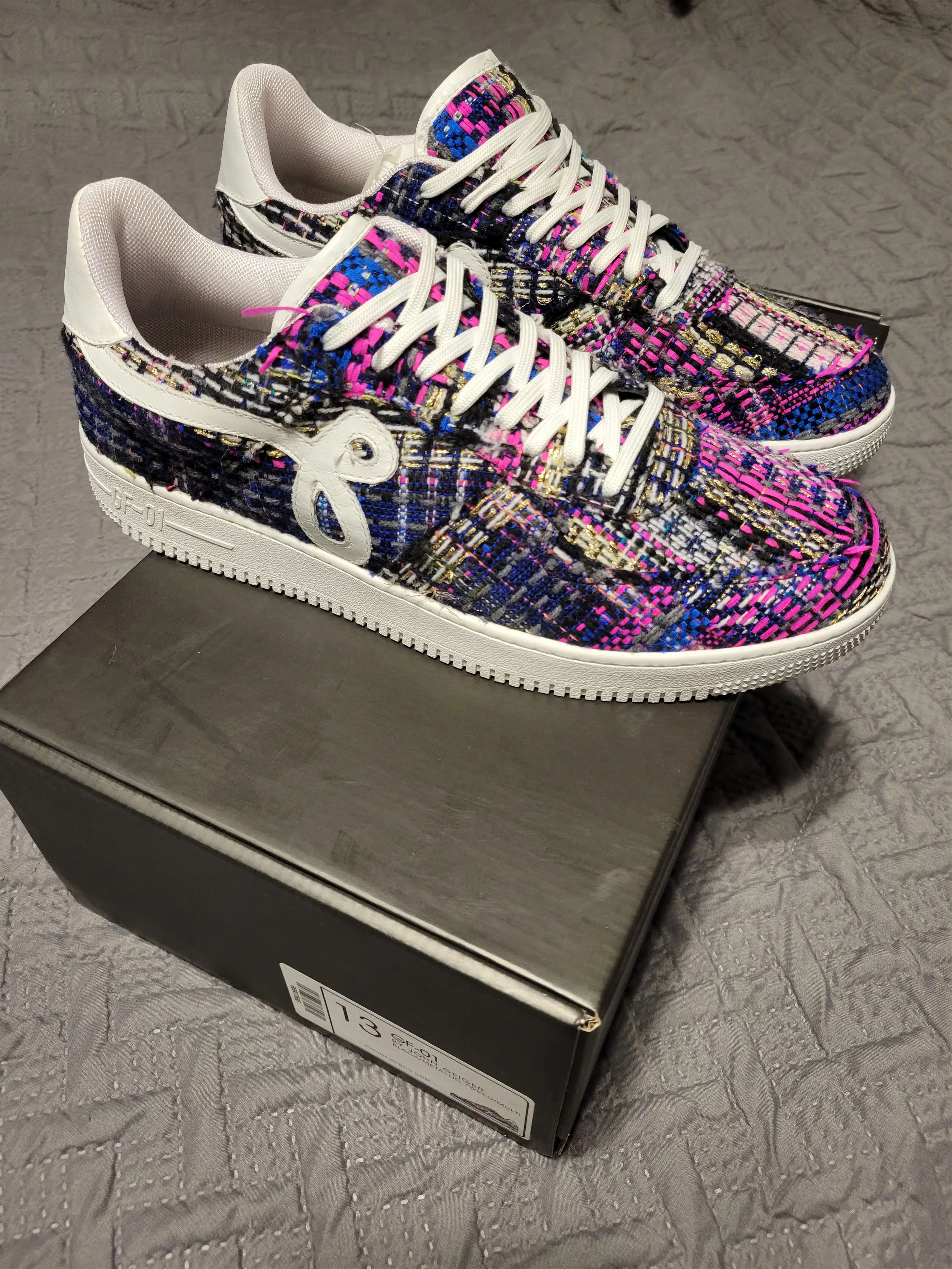 John Geiger Low Top Sneakers John Geiger Unreleased Tweed GF-01's Multi