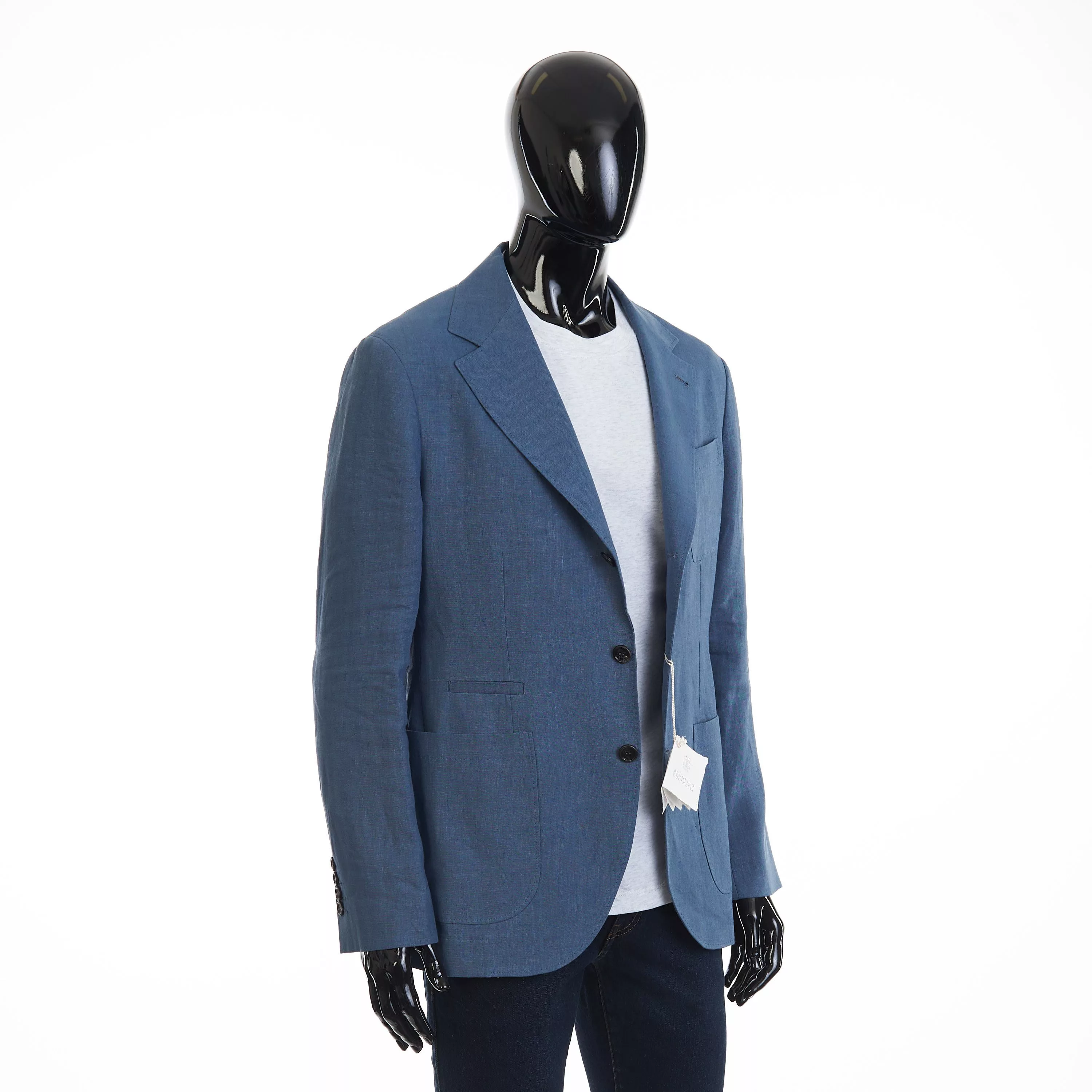 Brunello Cucinelli Blazers Brunello Cucinelli Deconstructed Blazer Jacket - Patch Pockets Blue