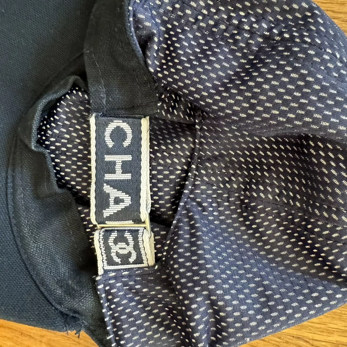 Chanel Hats Chanel Navy Sports Cap Blue