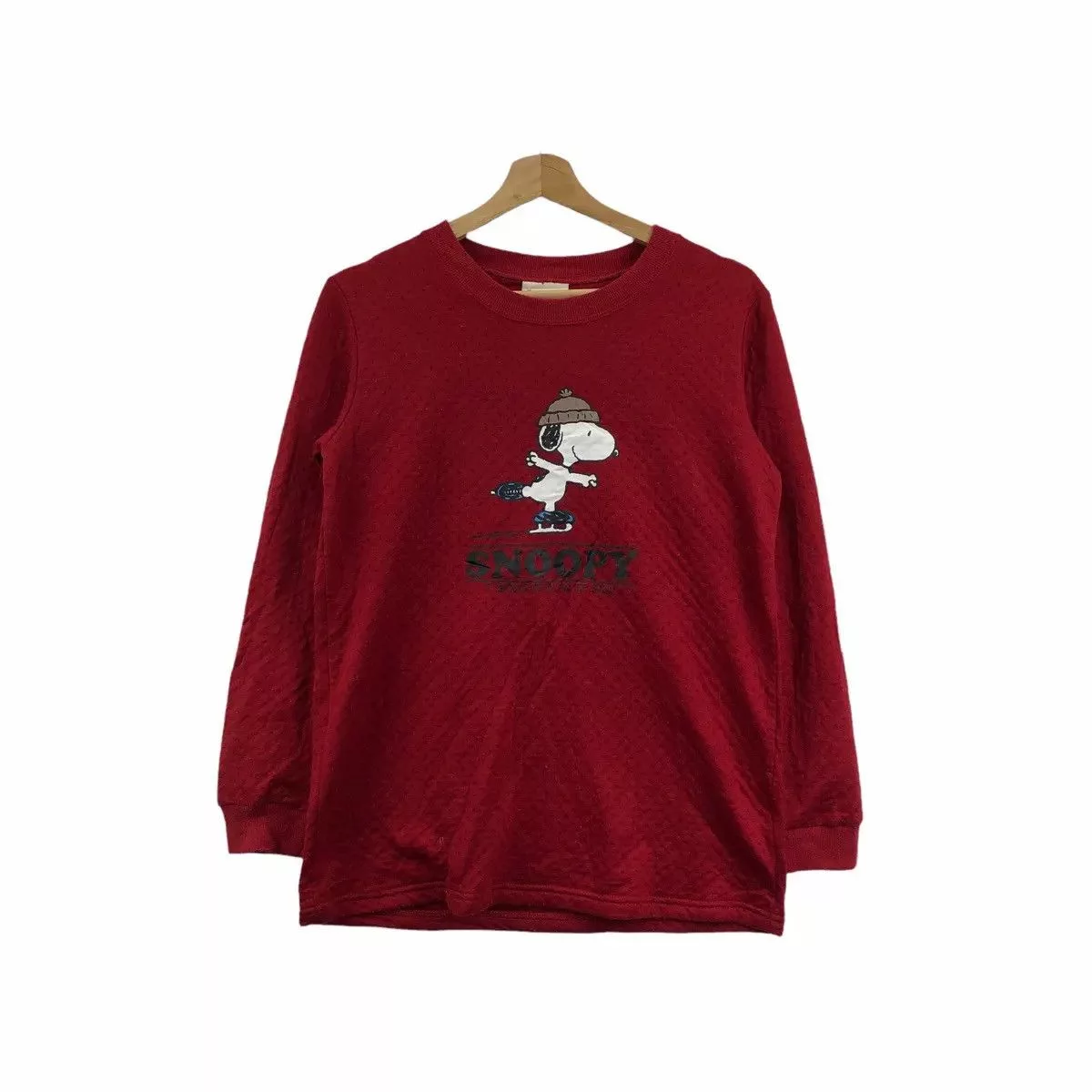 Peanuts Sweatshirts Vtg 90’ PEANUTS SNOOPY CARTOON Red Sweatshirt Sweater