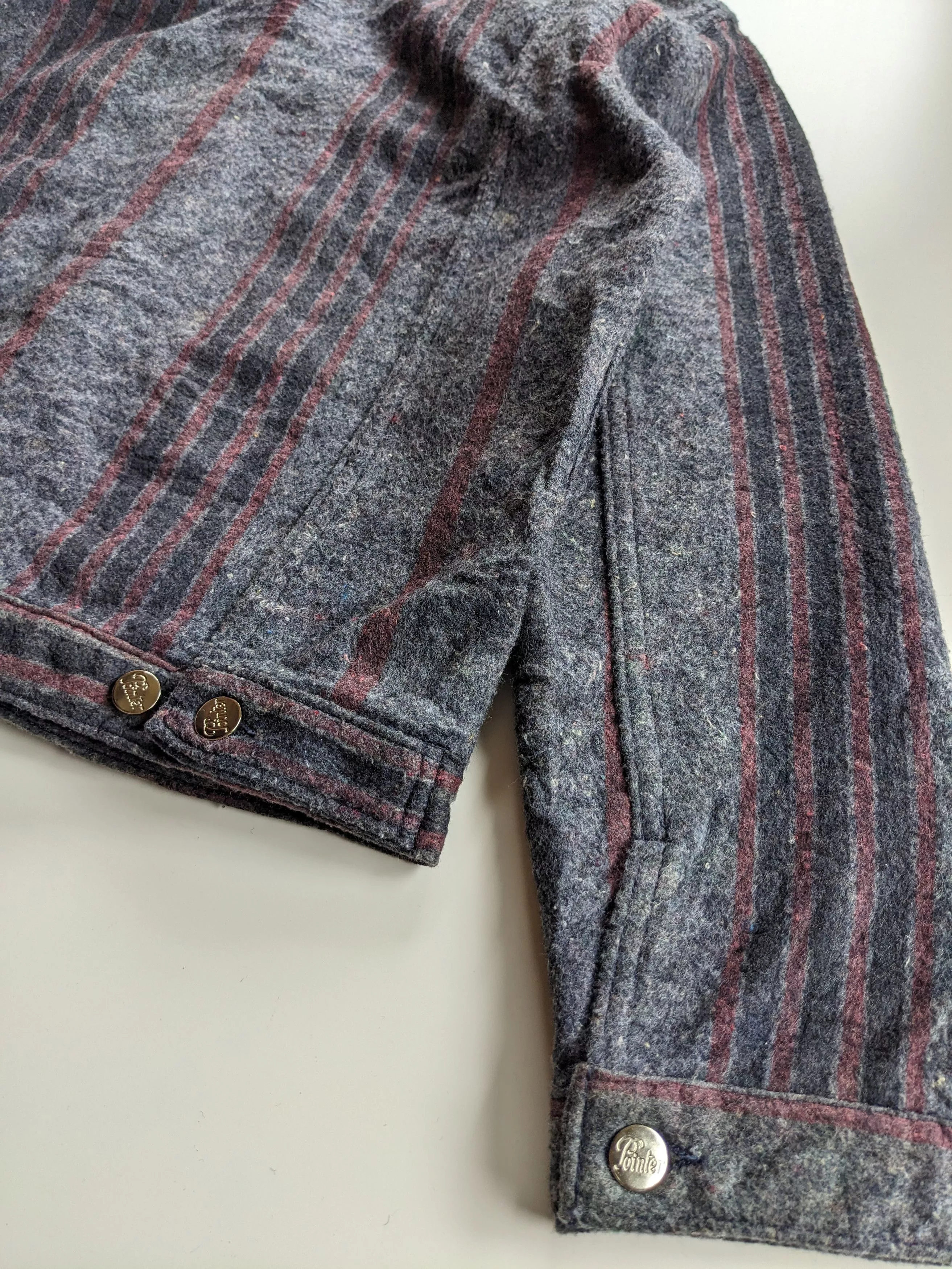 Pointer Light Jackets Vintage 80s Pointer wool blanket jacket Gray