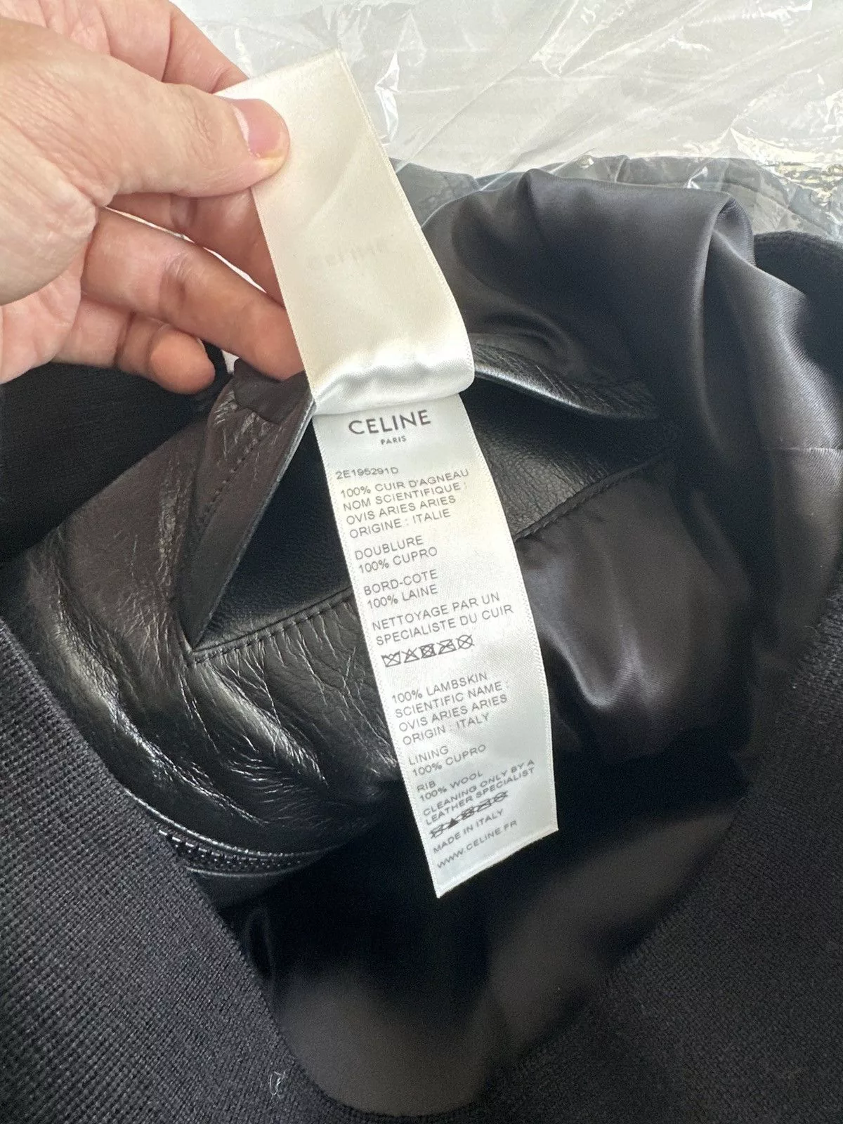 Celine Leather Jackets Celine Rhinestone Leather Jacket Black