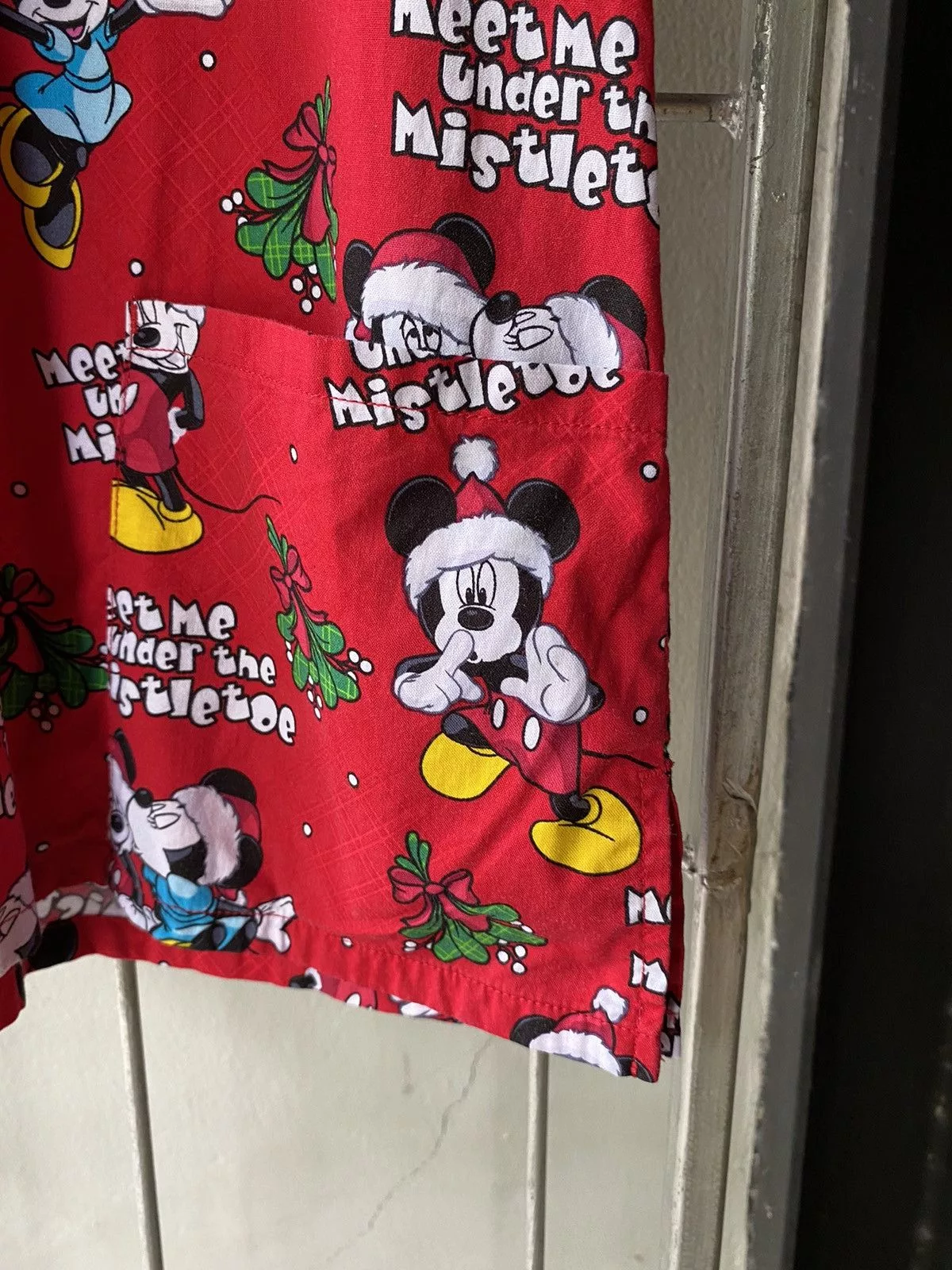 Mickey Mouse Blouses Mickey Mouse vintage v neck blouse Red
