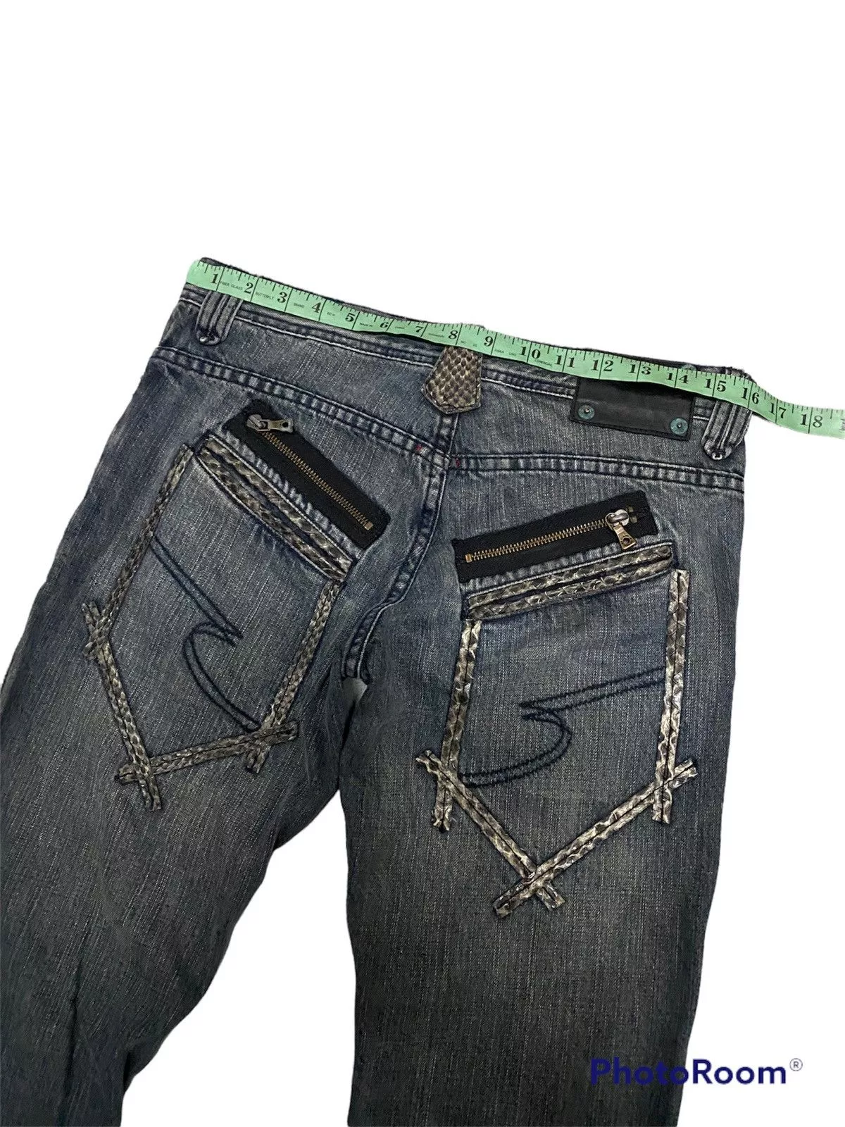 Vintage Denim Offer‼️Vintage Semantic Design Distressed Denim Jeans Blue