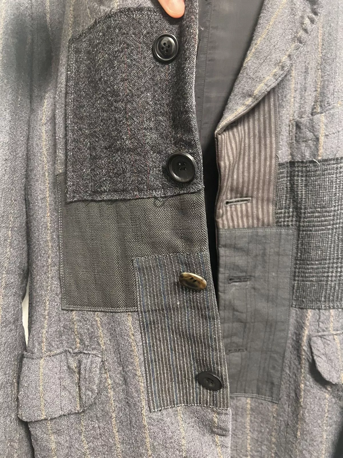 Junya Watanabe Blazers Junya Watanabe A/W 2013 patchwork blazer Gray