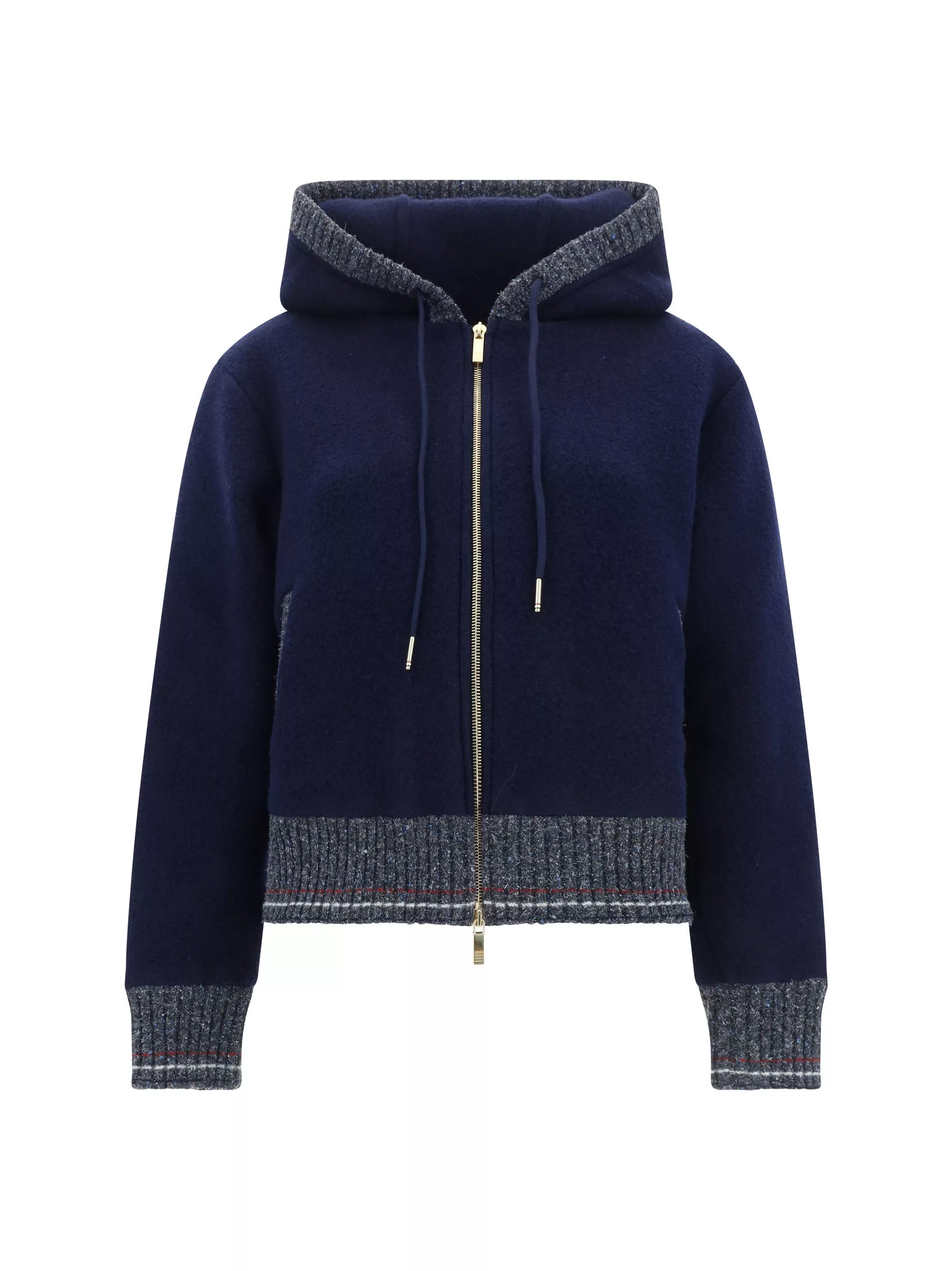 Thom Browne Sweaters Thom Browne Hooded Cardigan Blue