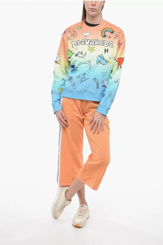 Dsquared2 Sweatshirts Dsquared2 og1mm0624 Crew Neck Cotton Sweatshirt in Multicolor