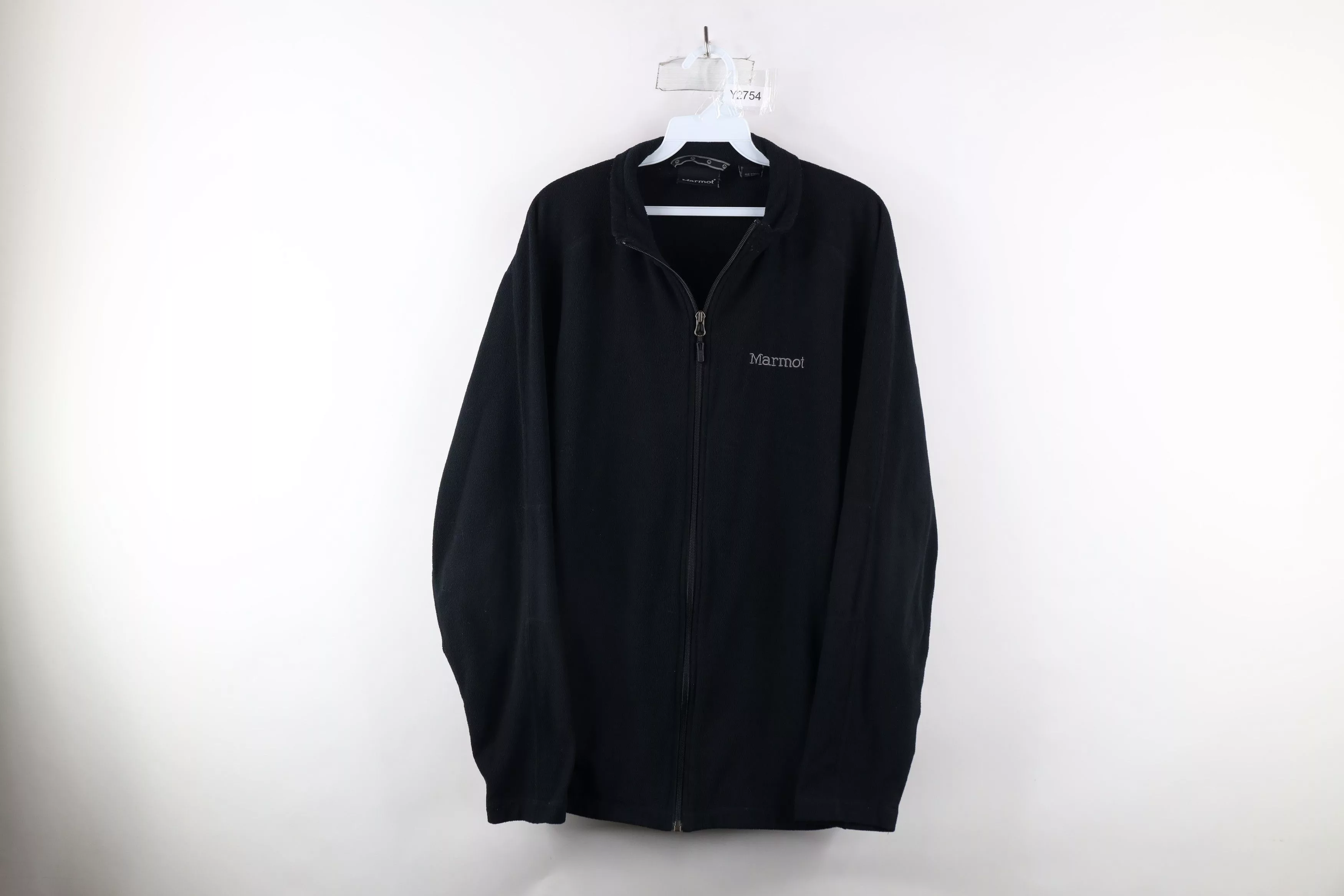 Marmot Light Jackets Marmot × Vintage Marmot Spell Out Full Zip Fleece Jacket Black Polyester