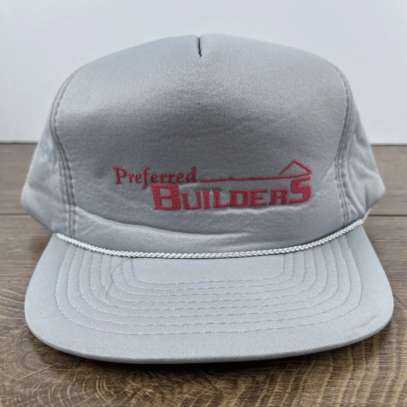 Other Hats Other Preferred Builders Hat Gray Snapback Hat Adjustable Adult Si