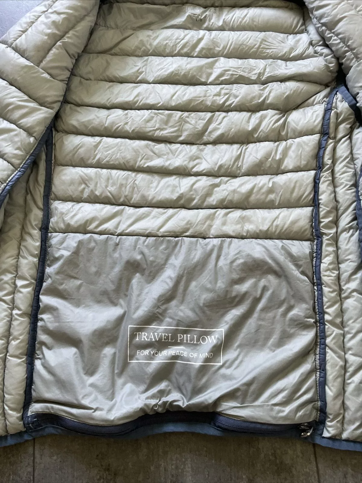 Tumi Vests Tumi Packable Pillow Full Zip Puffer Down Vest Blue