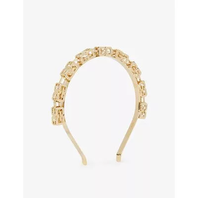 Givenchy Hair Accessories Givenchy o1srvl11e0724 Size: OS / G Cube Monogram Headband in Gold