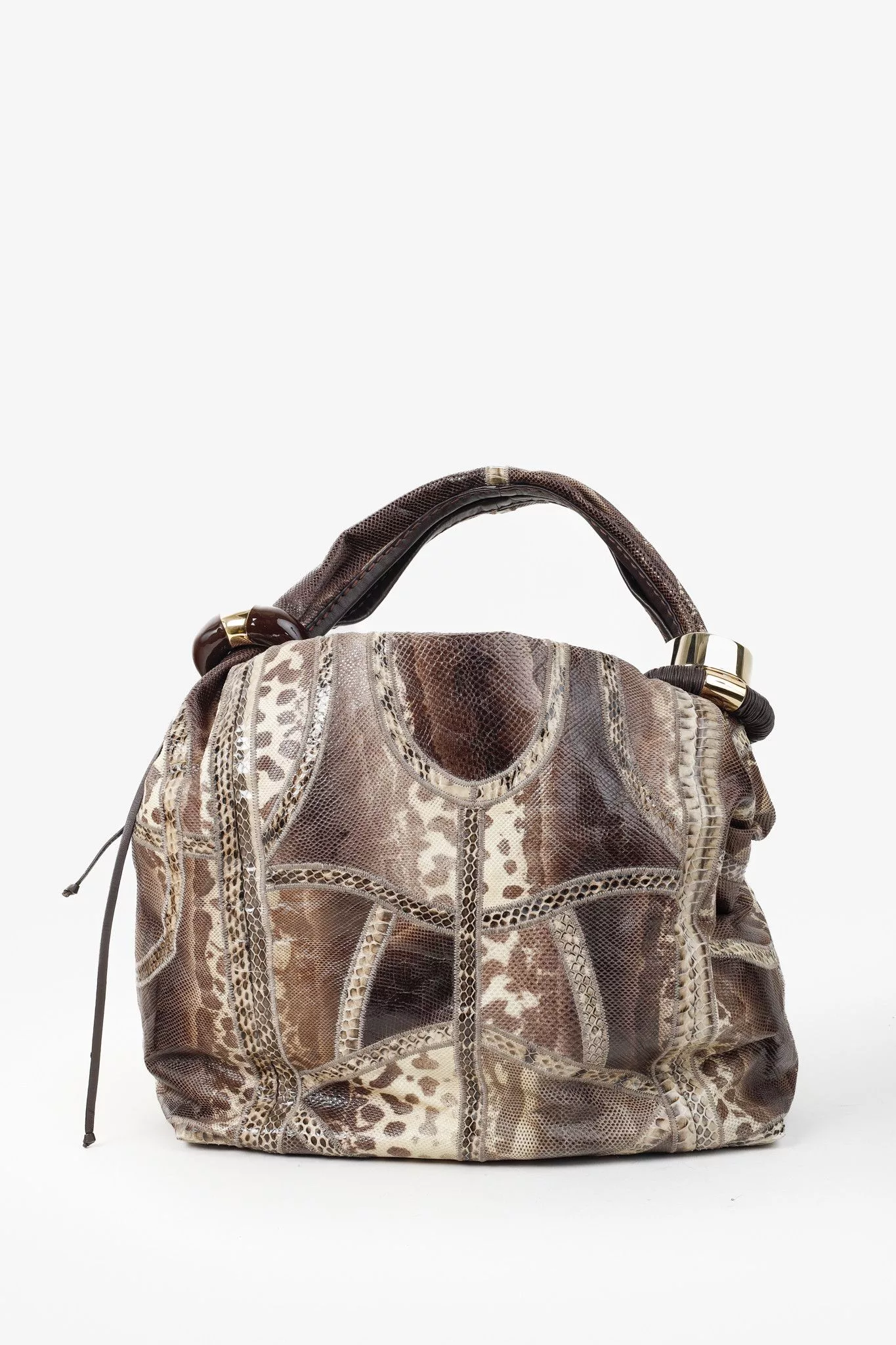 Jimmy Choo Handle Bags Jimmy Choo Snakeskin Patchwork Bangle Bag Multi