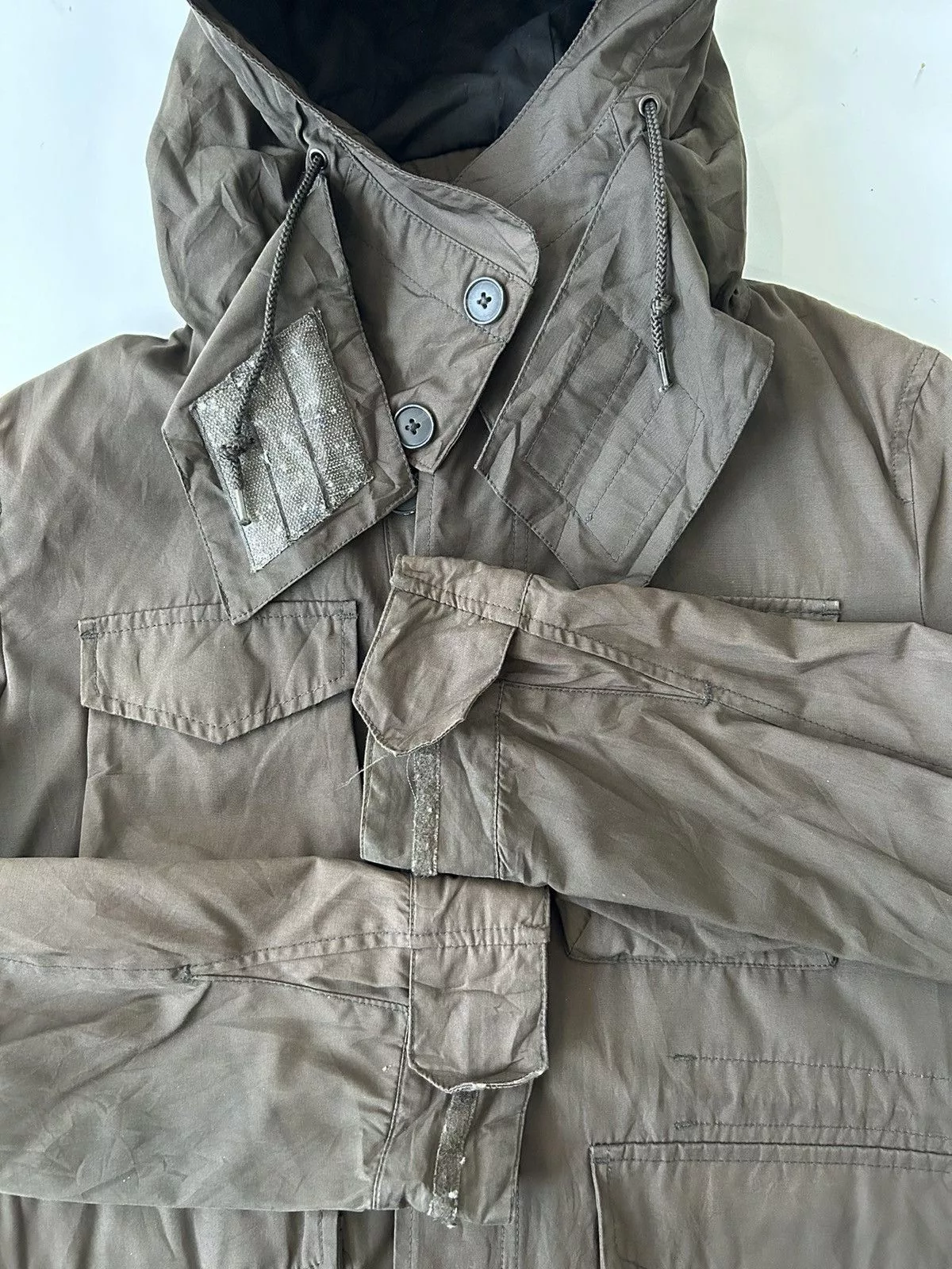 Japanese Brand Parkas Japanese Brand GLOBAL WORK Multi Pocket Parka Jacket + Gorpcore Style Brown Streetwear