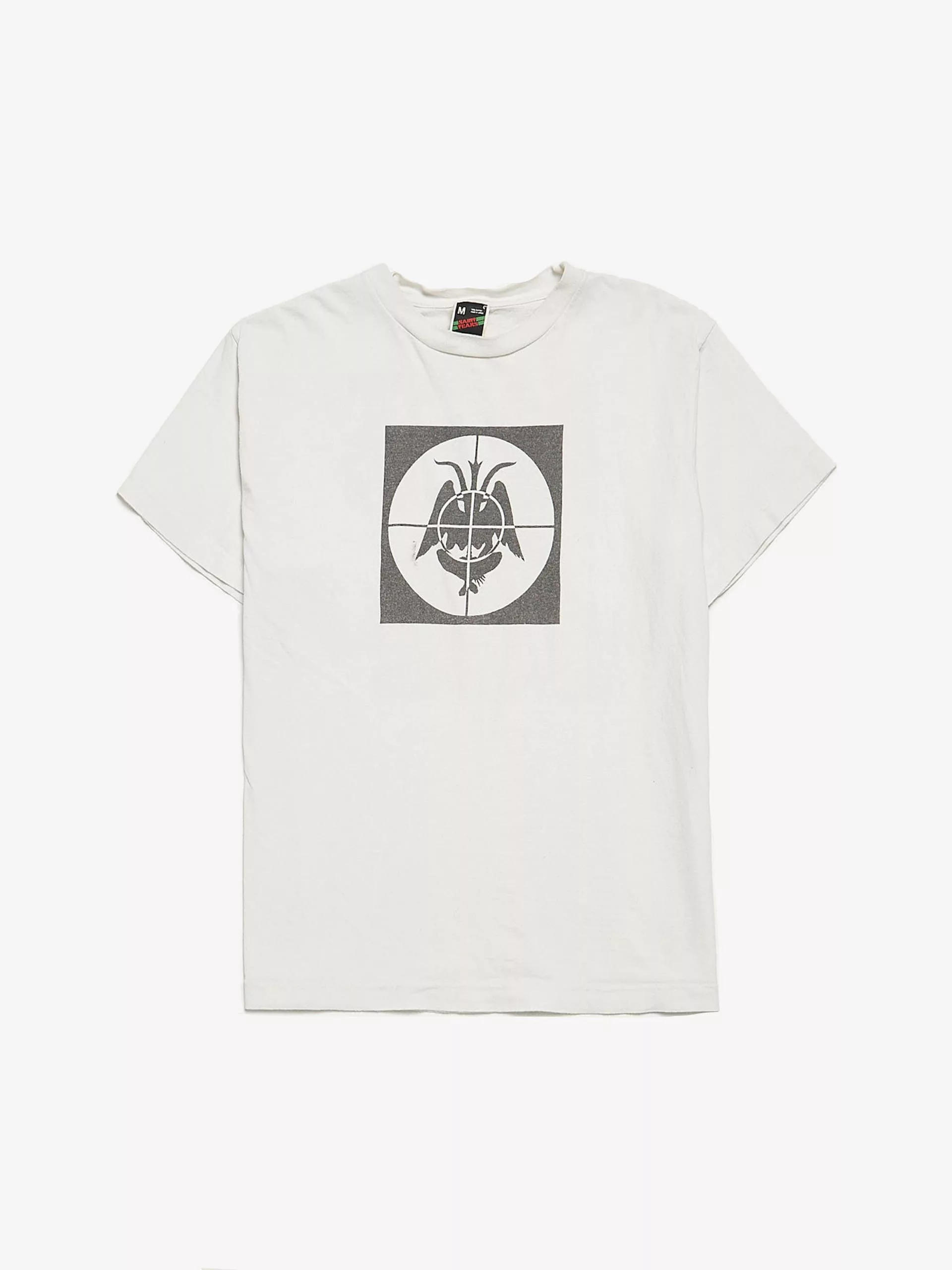 Saint Michael Short Sleeve T Shirts Saint Michael White Fear Of Black God Printed Cotton T Shirt