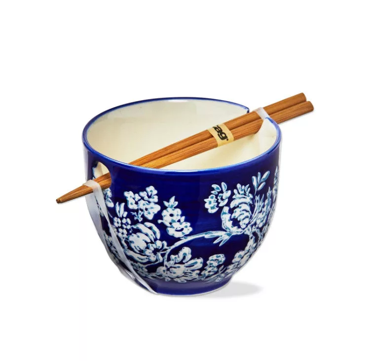 Lisbon Floral Noodle Bowl S/2 Blue