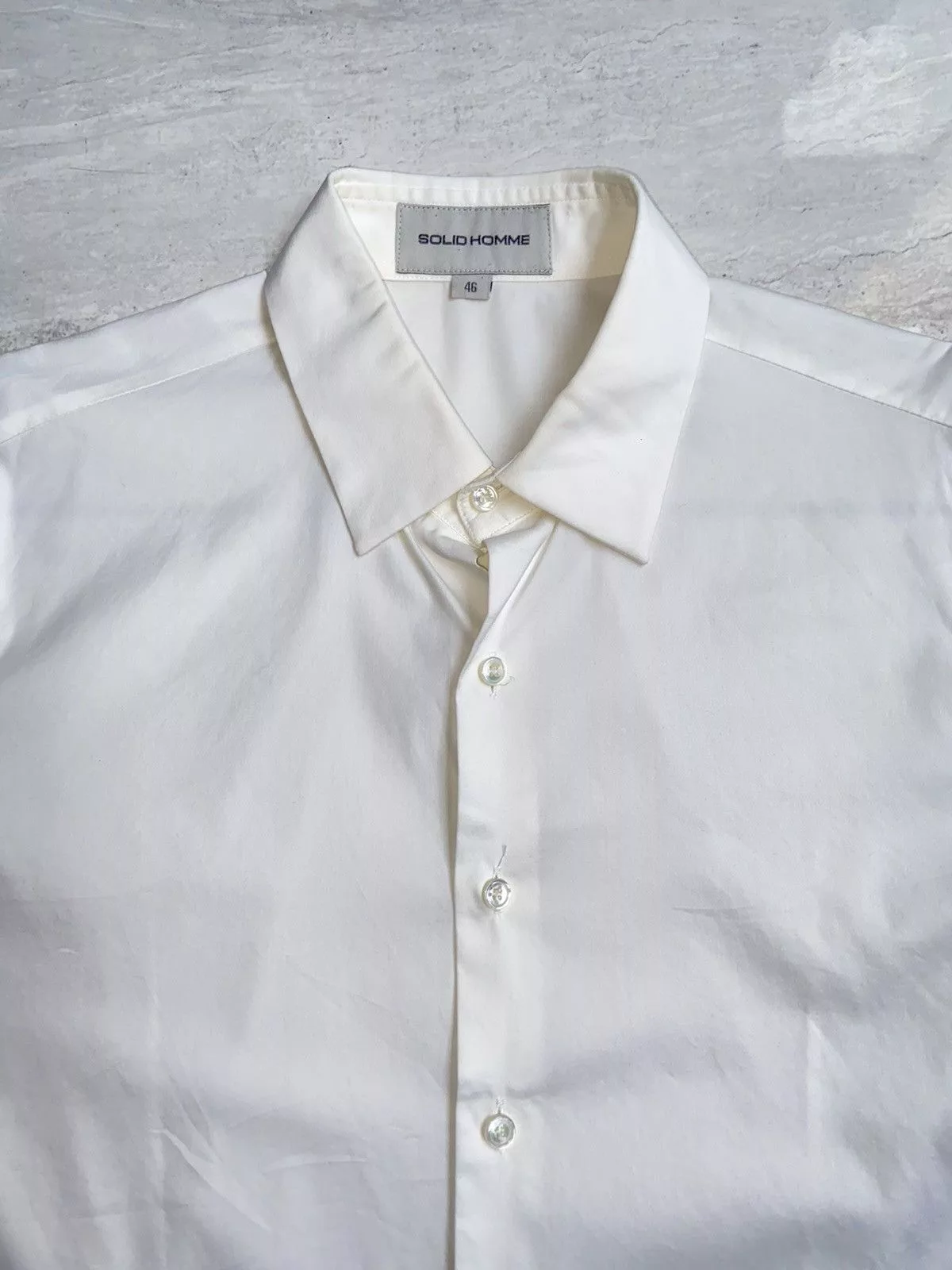 Solid Homme Shirts Button Ups Solid Homme × Wooyoungmi SOLID HOMME White Shirt