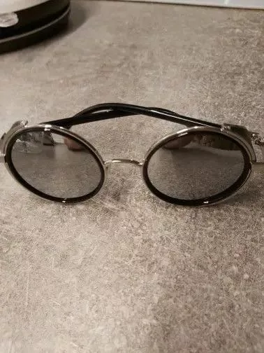Electric Visual Sunglasses Electric Visual Vintage Steampunk Retro Men Round Sunglasses Black