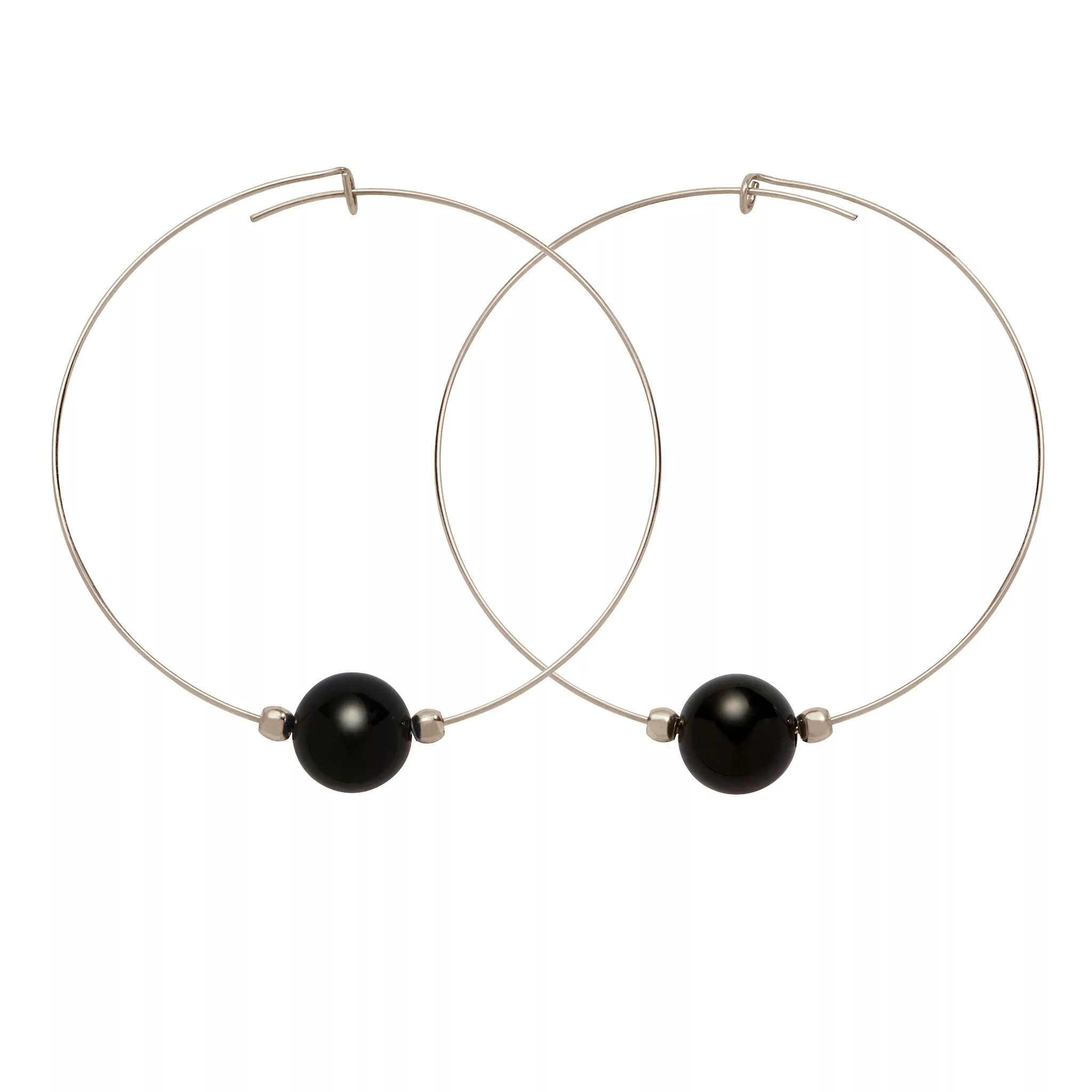 Crystal Ball Hoops - 10mm Gemstone Hoops
