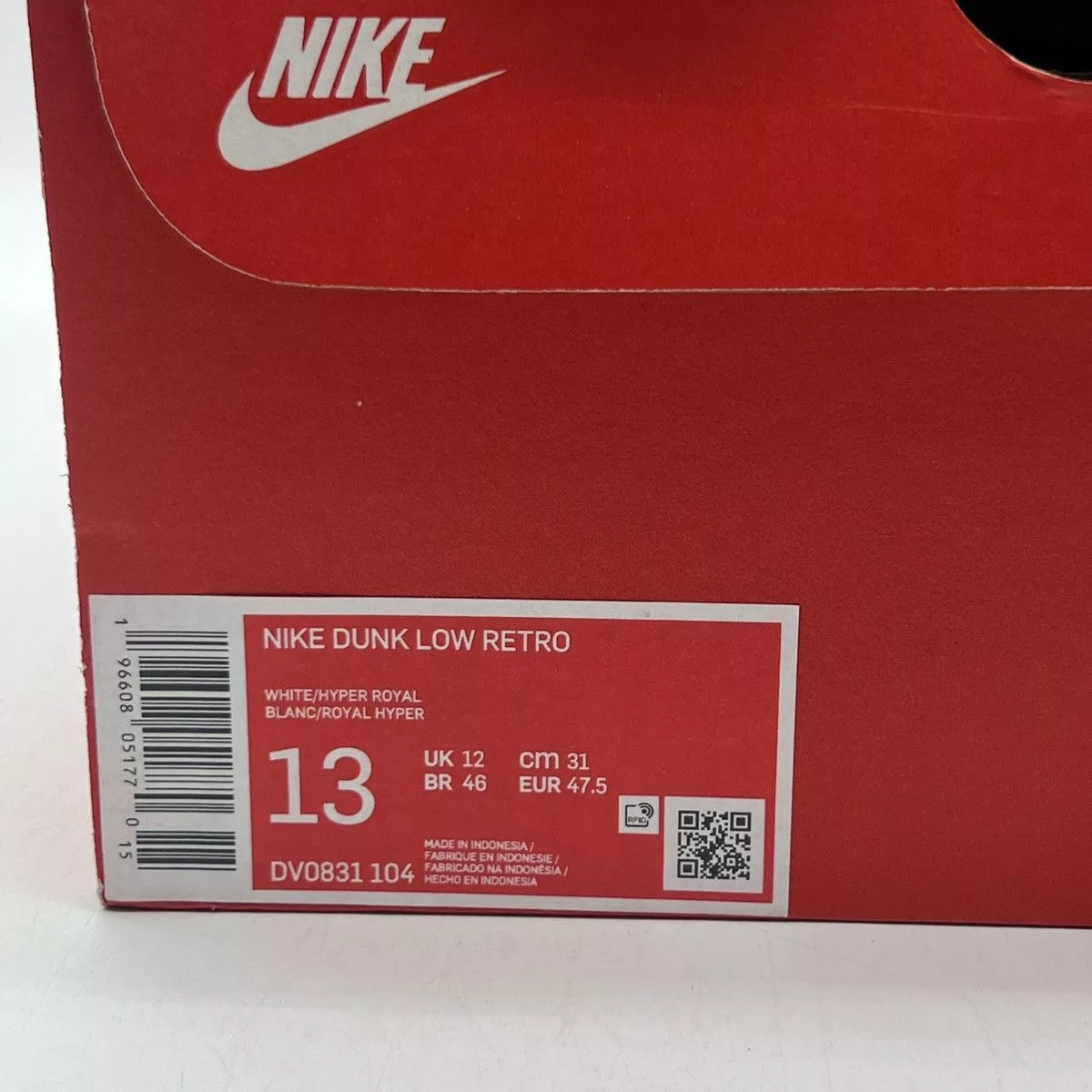 Nike Low Top Sneakers Nike dunk low white hyper royal