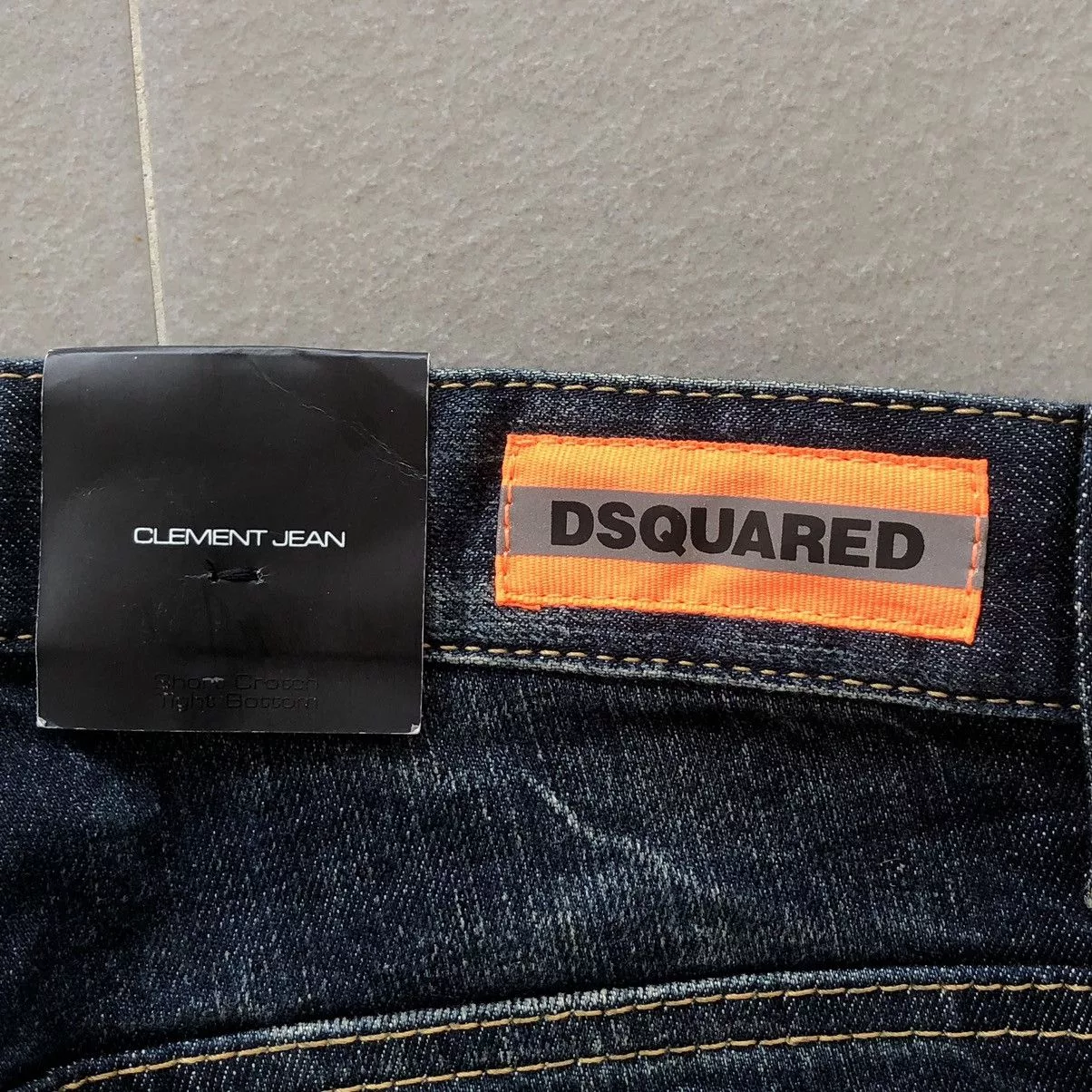 Dsquared2 Denim Dsquared2 slim-fit denim half black painted Blue
