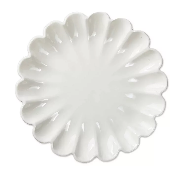 Scallop Plate White