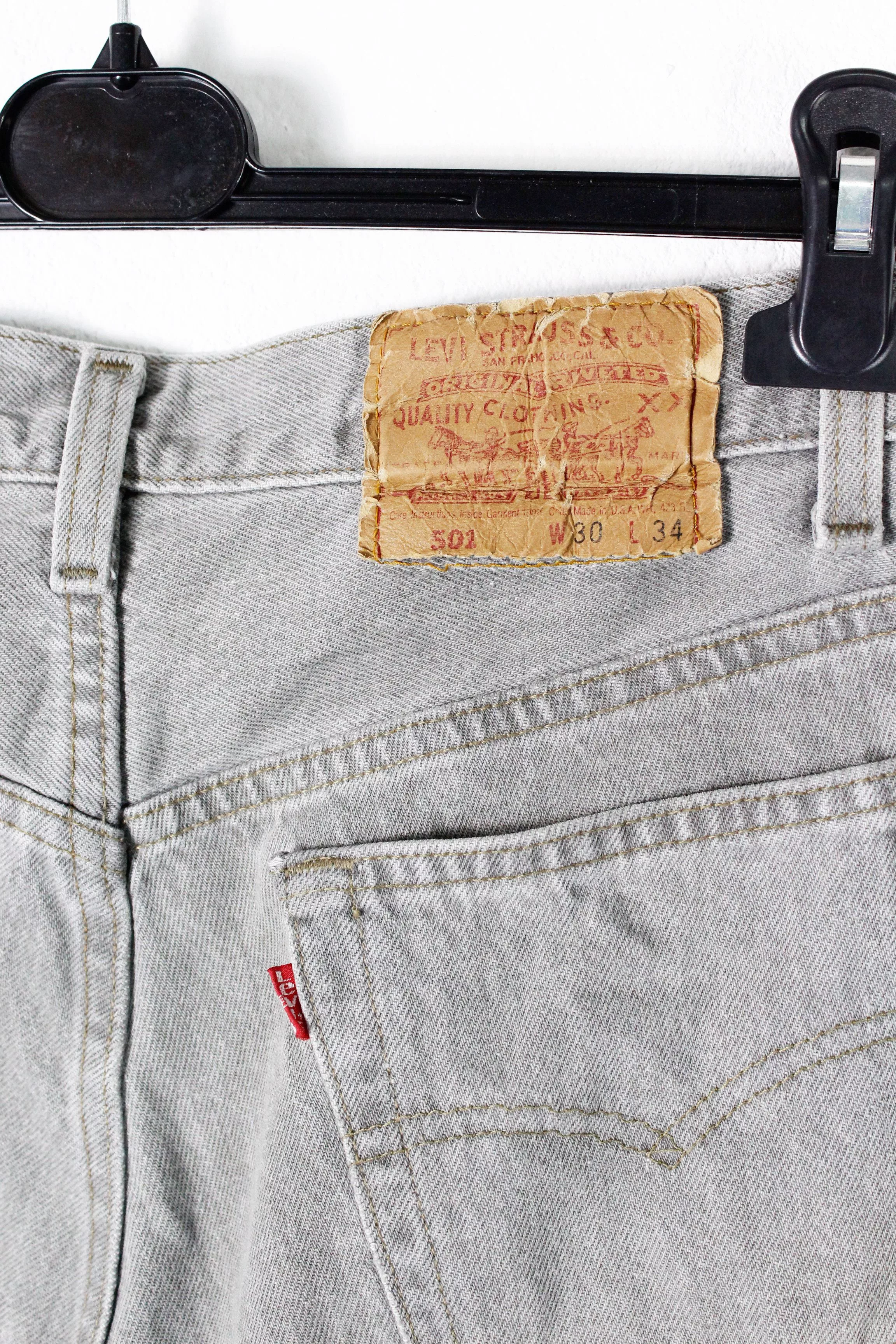Levi's Denim Levi's × Levi's Vintage Clothing × Vintage Vintage Levis 501 Gray Denim Jeans Pants Made in USA