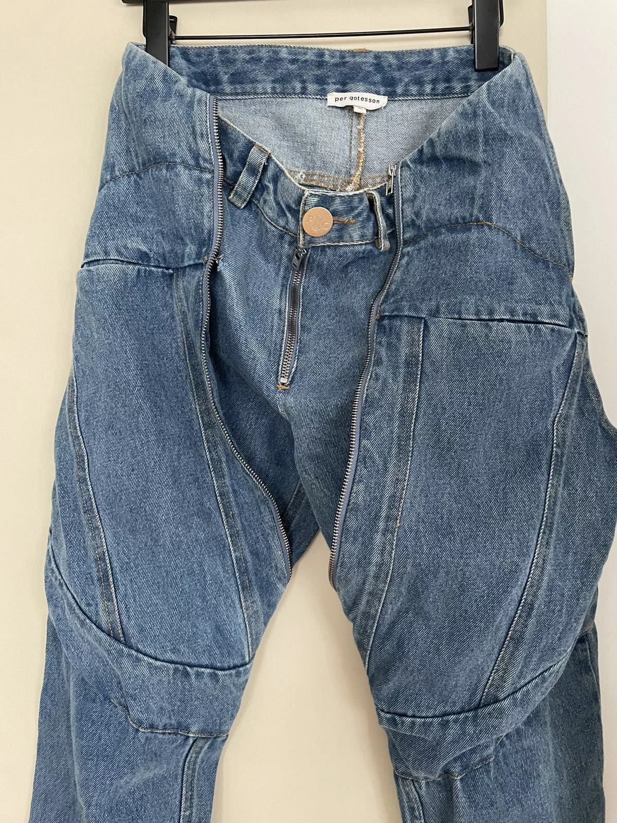 Per Gotesson Denim Per Gotesson deconstructed jeans Blue