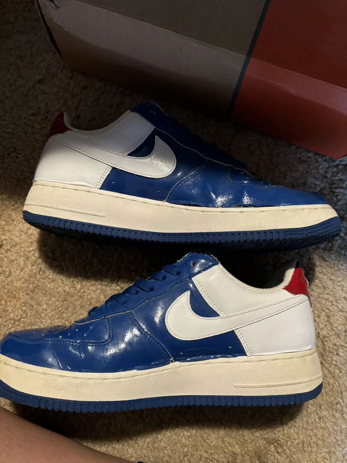 Nike Low Top Sneakers Nike Air Force 1 Sheed 9.5 pistons 2006 Blue