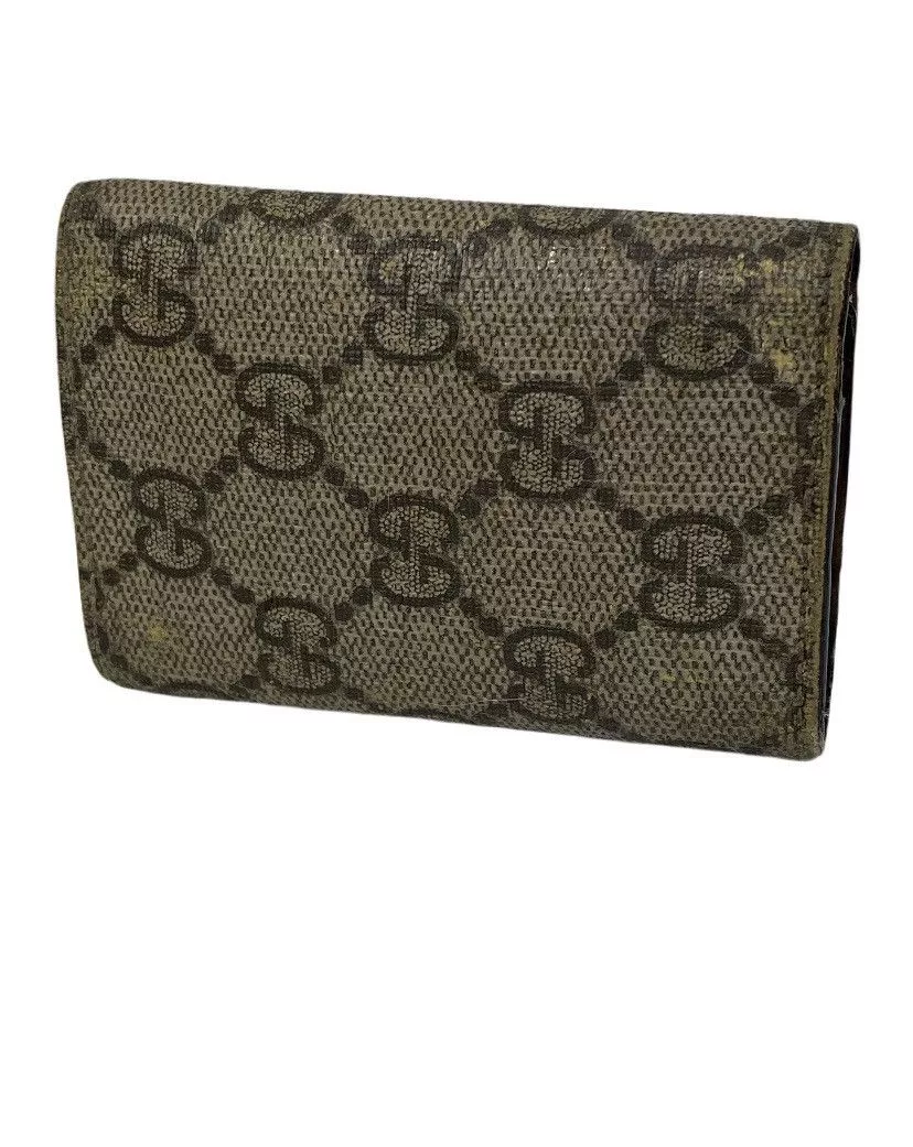 Gucci Wallets Gucci GG Monogram Buckle Key Holder Brown