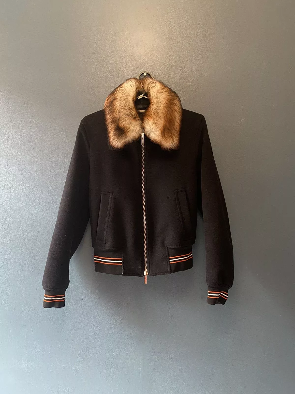 Dior Bombers Dior FW17 Fur Collar Jacket Black