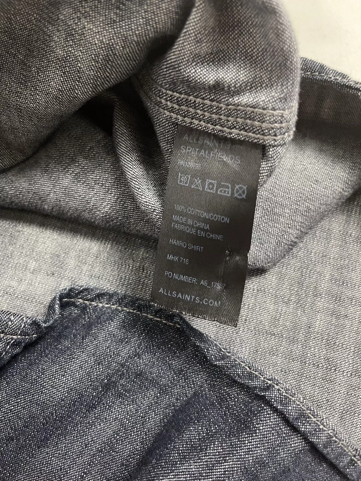 Allsaints Shirts Button Ups Allsaints Spitalfields Denim Shirt Blue