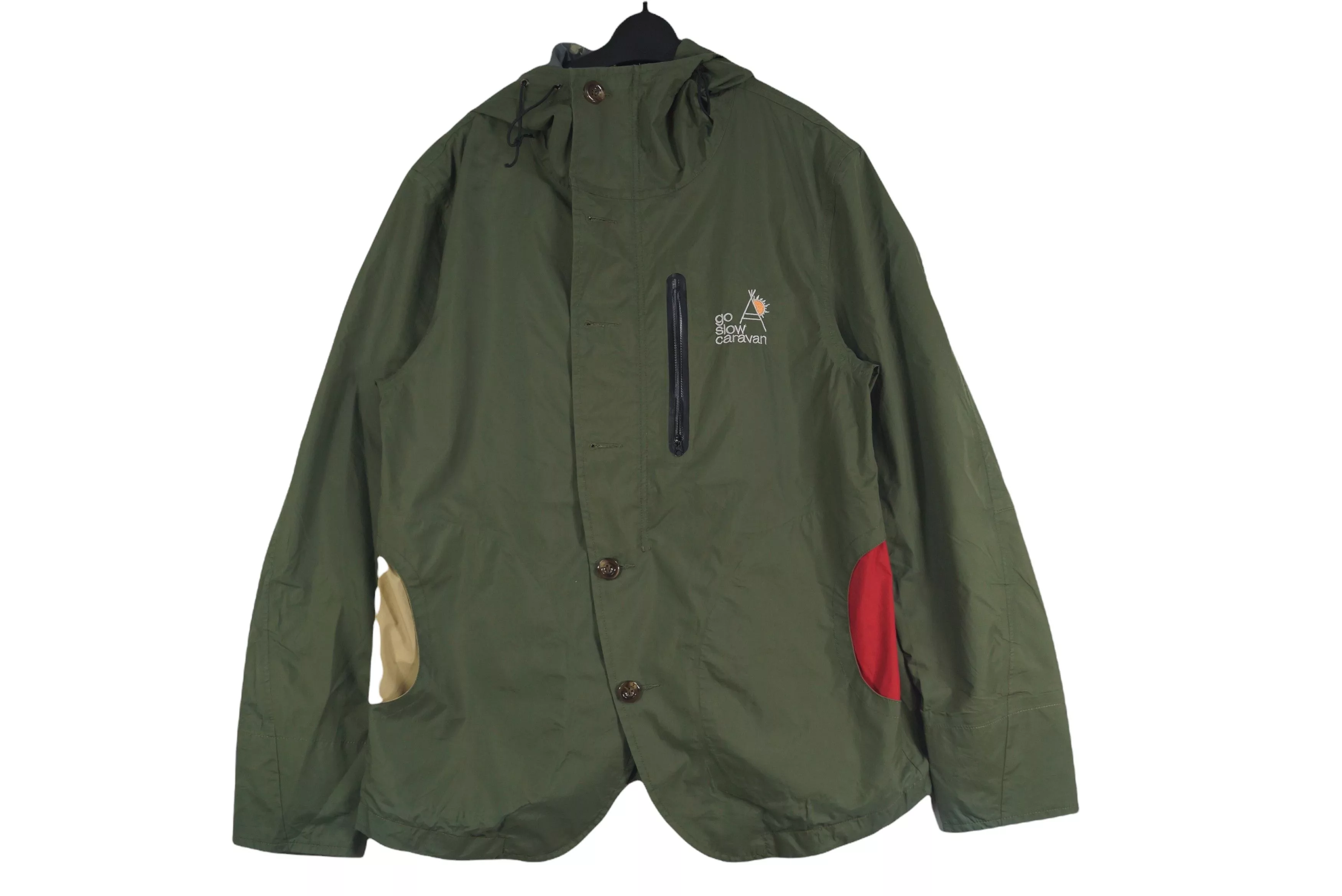 go slow caravan Light Jackets Rare!! Light Jacket Go Slow Caravan Small Logo Green